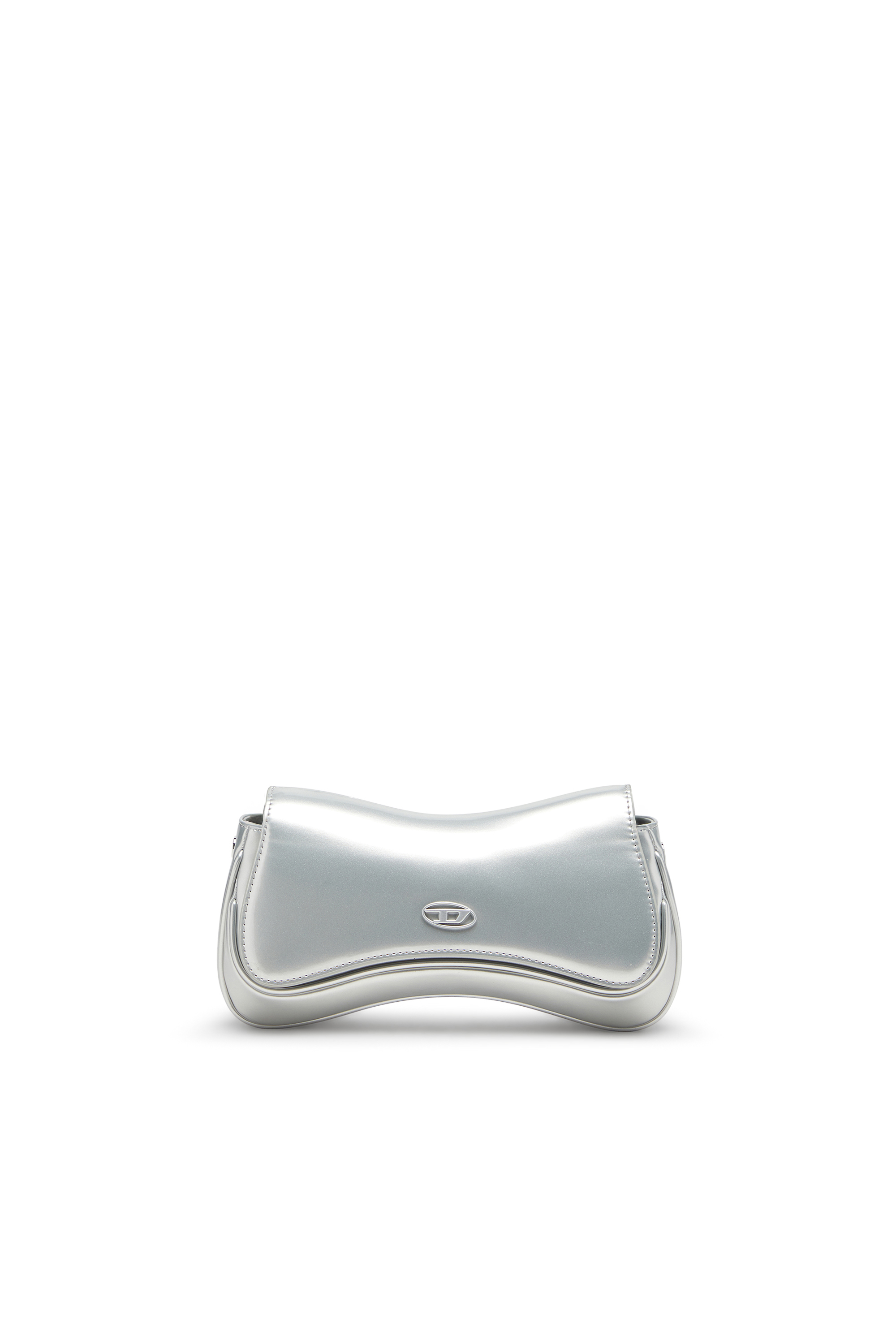 Diesel Play-clutch In Metallic Pu In Silver