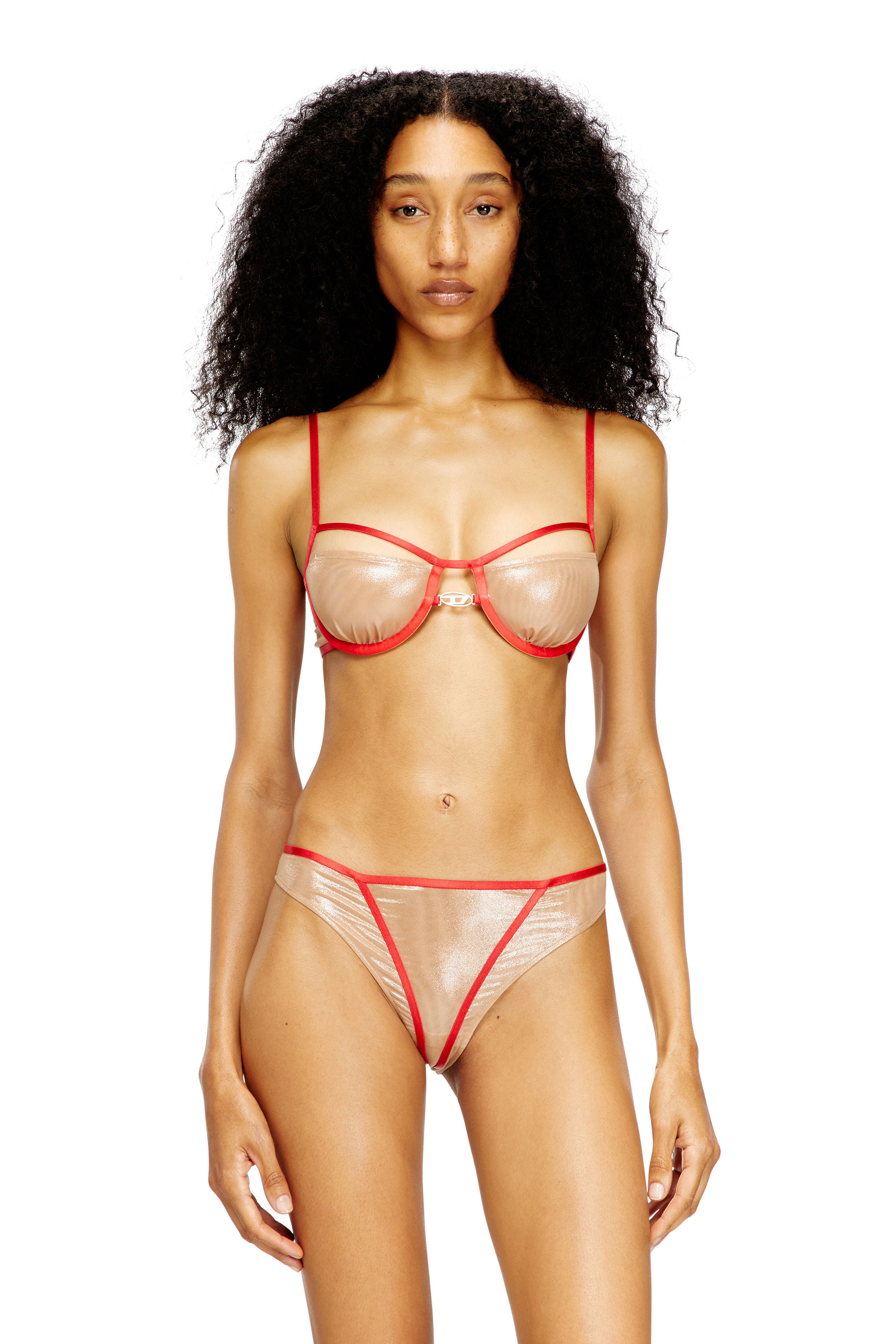 Diesel Mulher Rosa - Underwire Bra With Contrasting Trims - Bras - Woman 32B
