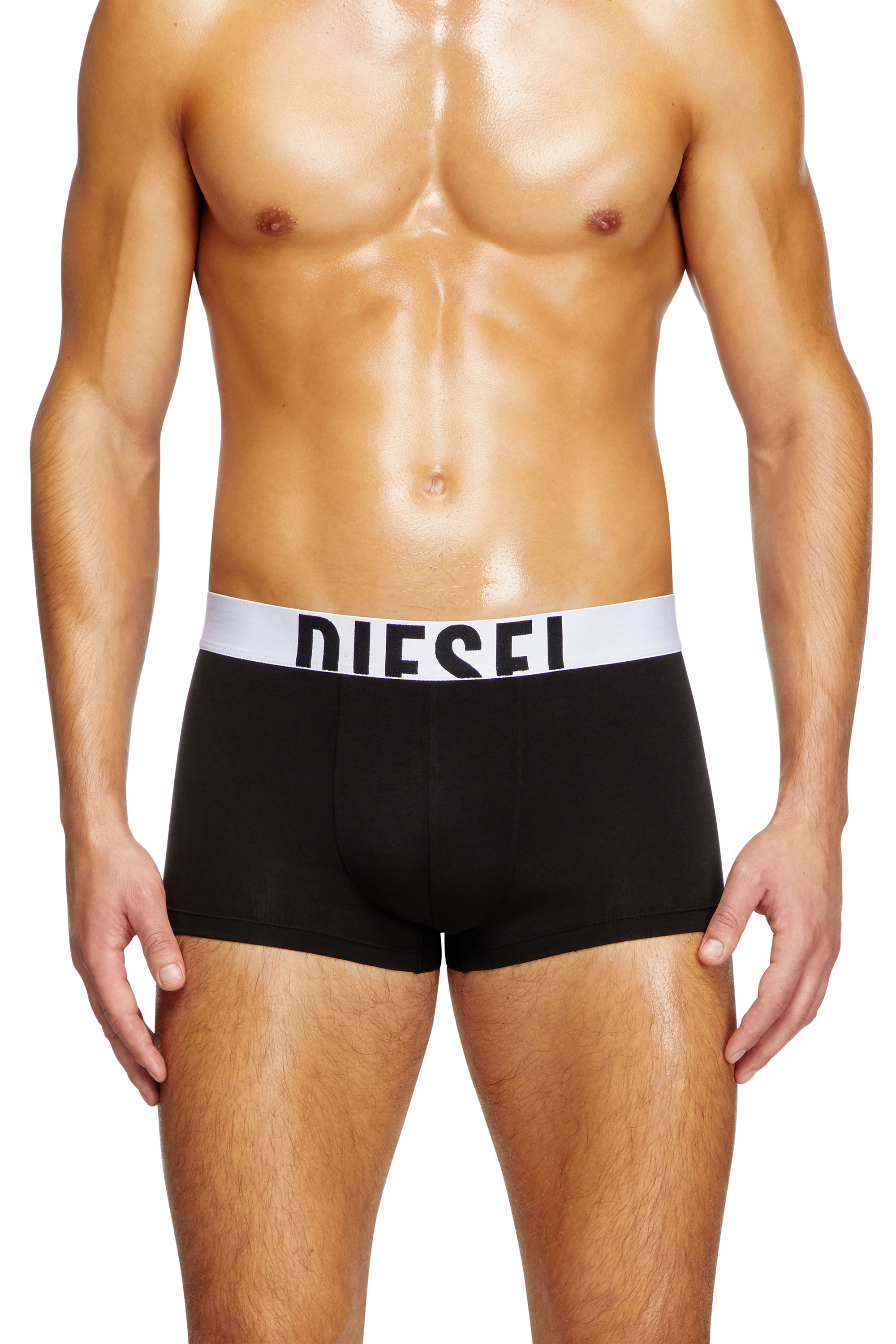 Diesel - Three-pack boxer briefs in stretch cotton - Trunks - Man - Black
