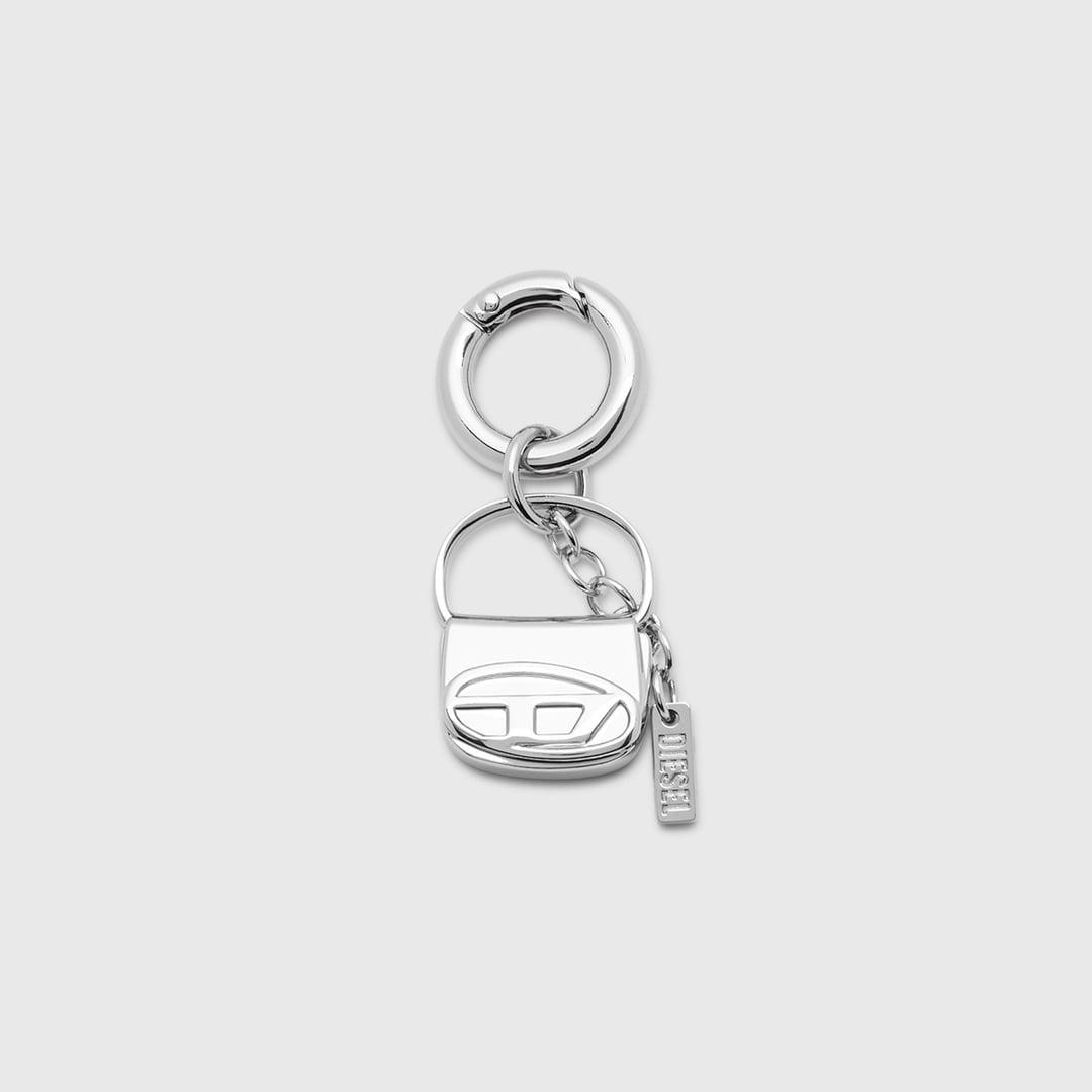 Diesel - Metal charm with mini 1DR charm - Charms and Keyrings - Woman - Silver