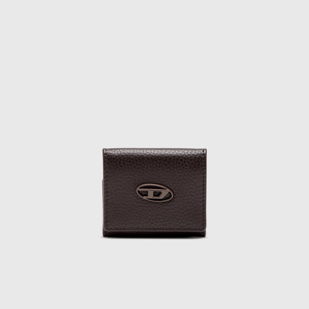 Diesel - Coin purse in grainy leather - Small Wallets - Man - Brown
