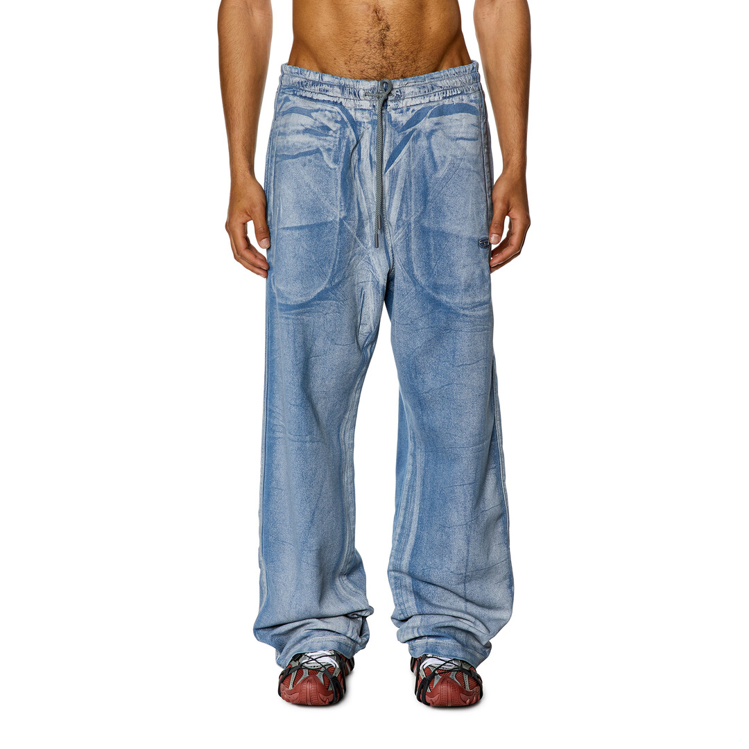 Diesel Straight D-martians Track Denim In Blue