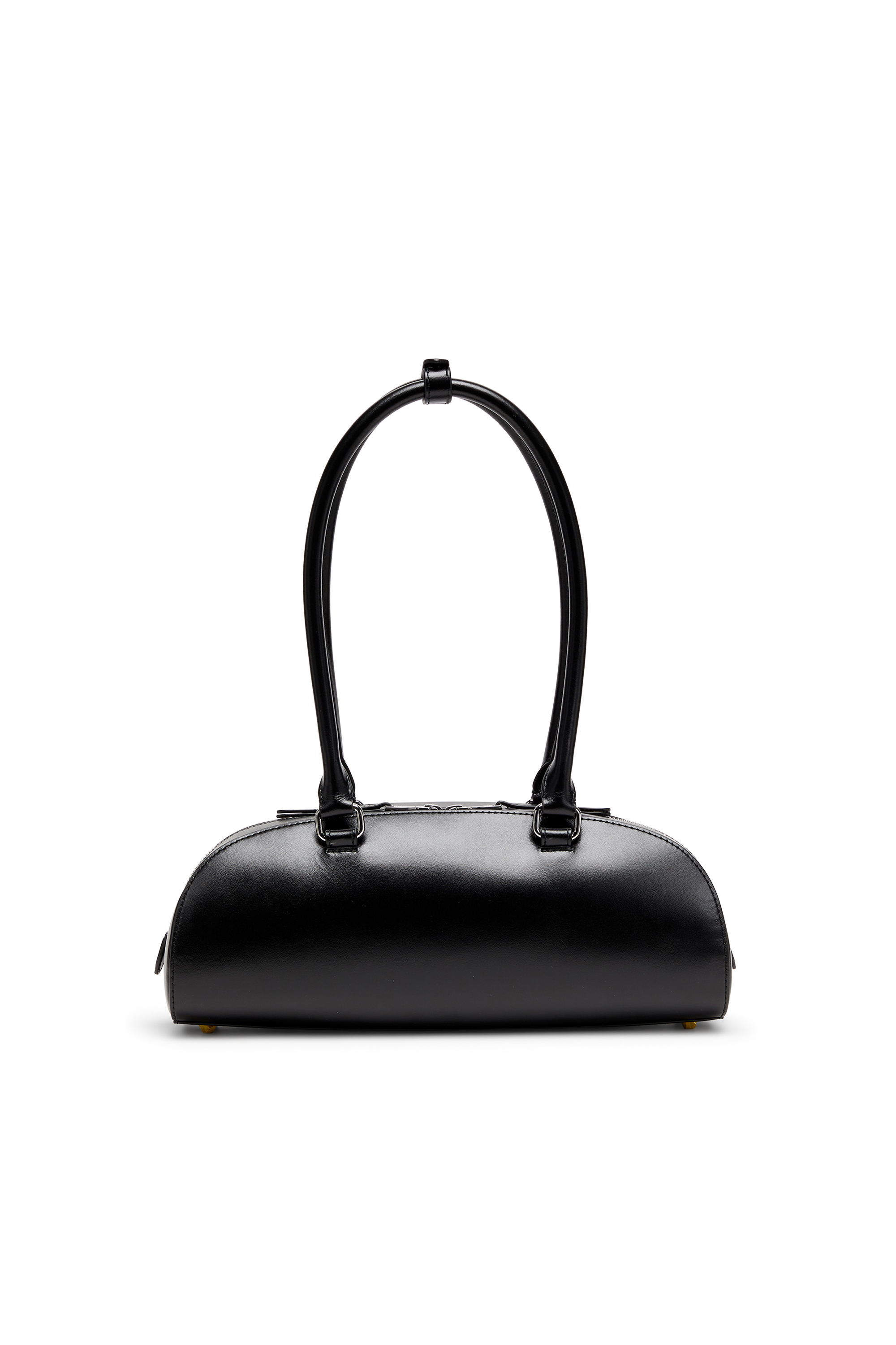 Diesel - 1DR DOME SHOULDER EW, Woman's 1DR Dome - Elongated bowling bag in leather in Black - 3