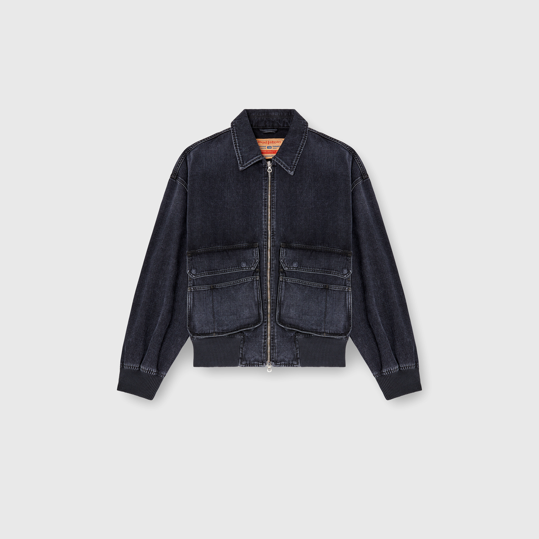 Diesel - Jacket in batavia-weave denim - Denim Jackets - Unisex - Black