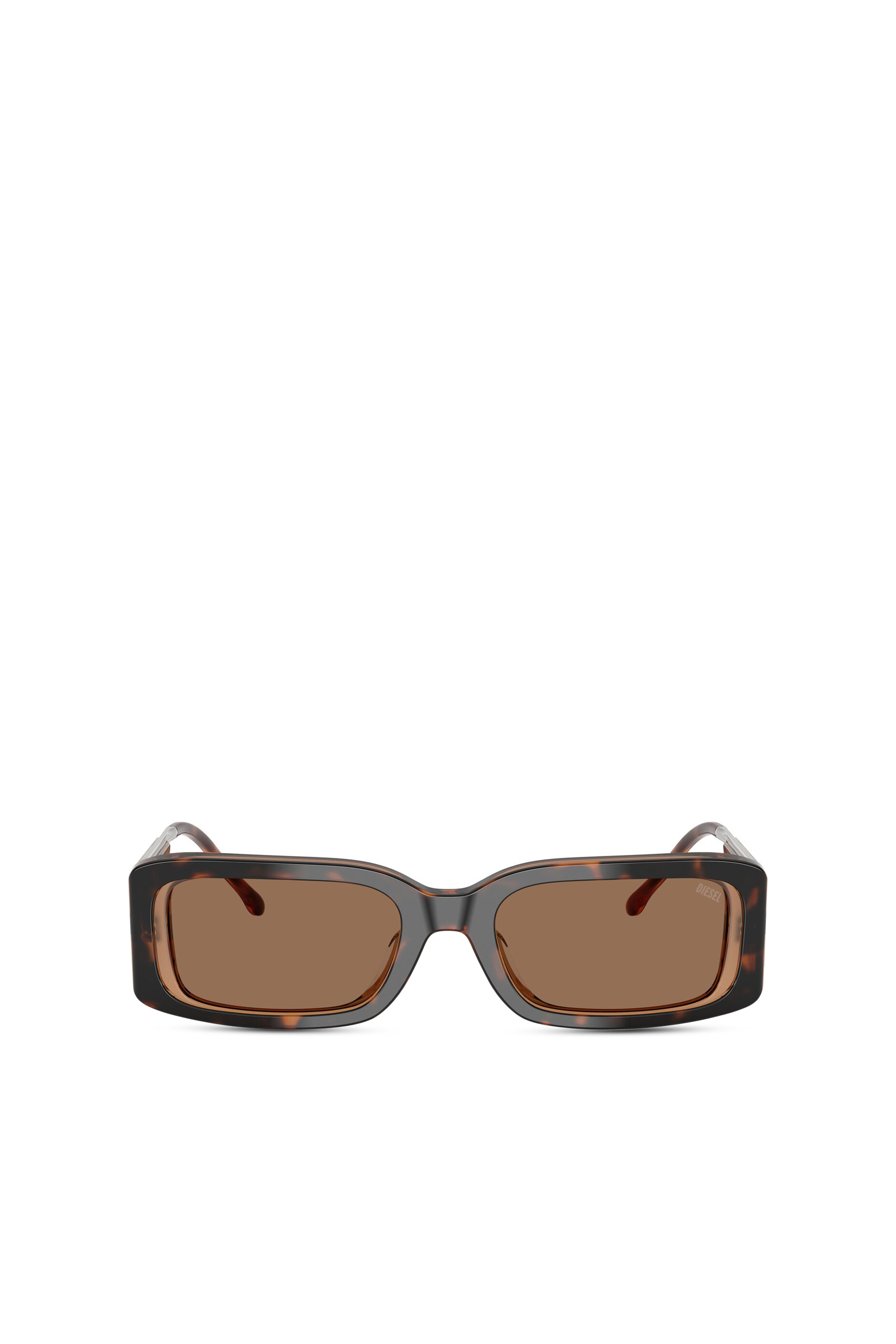 Diesel Unisex Brown - Rectangle Sunglasses - Sunglasses Uni