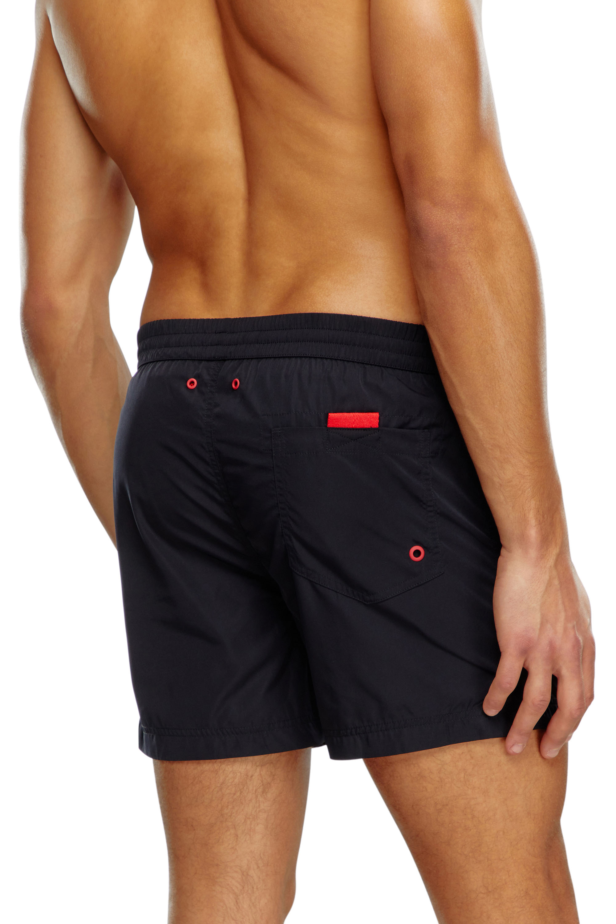 Diesel - BMBX-KEN-37, Man's Mid-length swim shorts with tonal logo in Black - 4