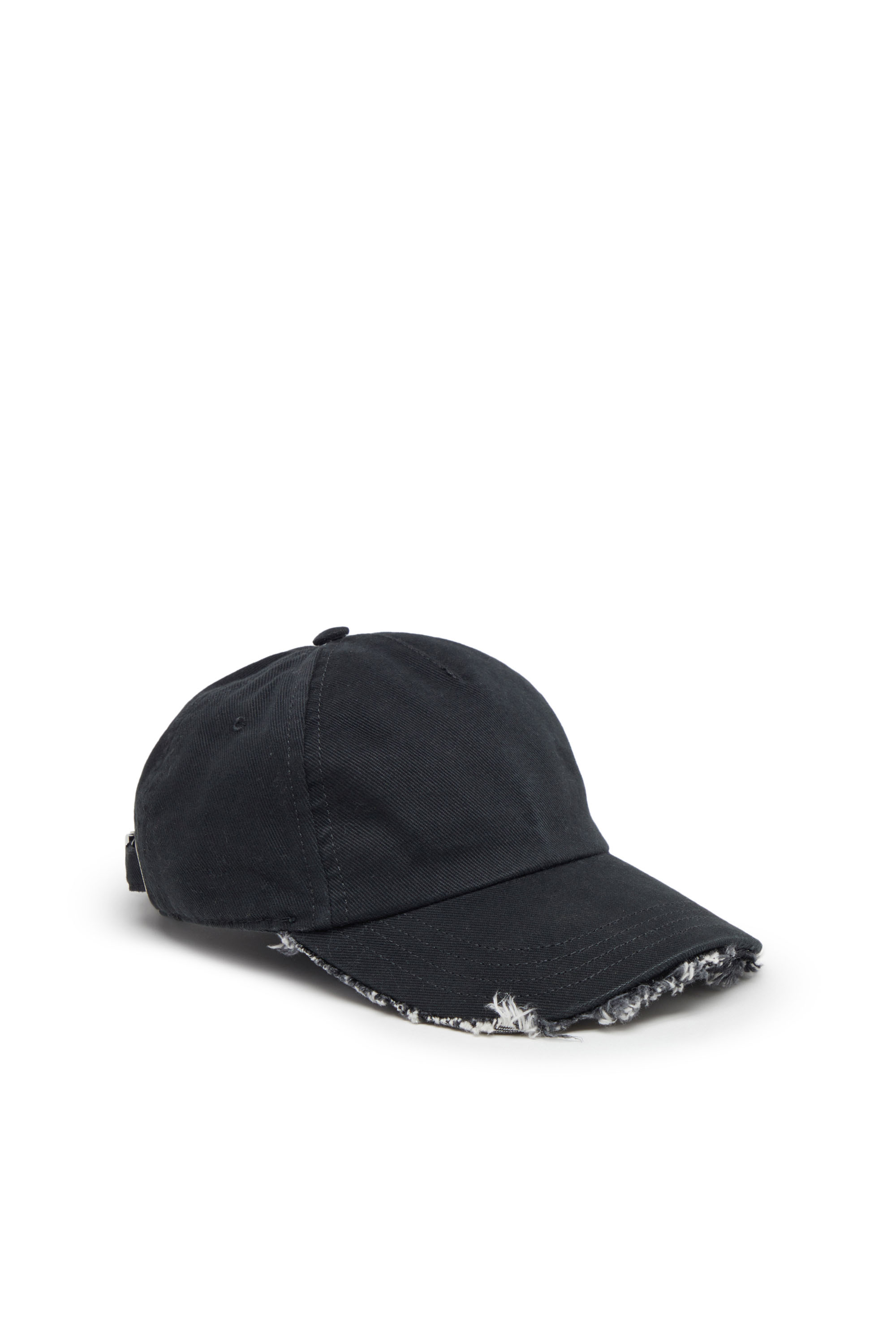 Diesel - Baseball cap with denim-trimmed peak - Caps - Man - Black