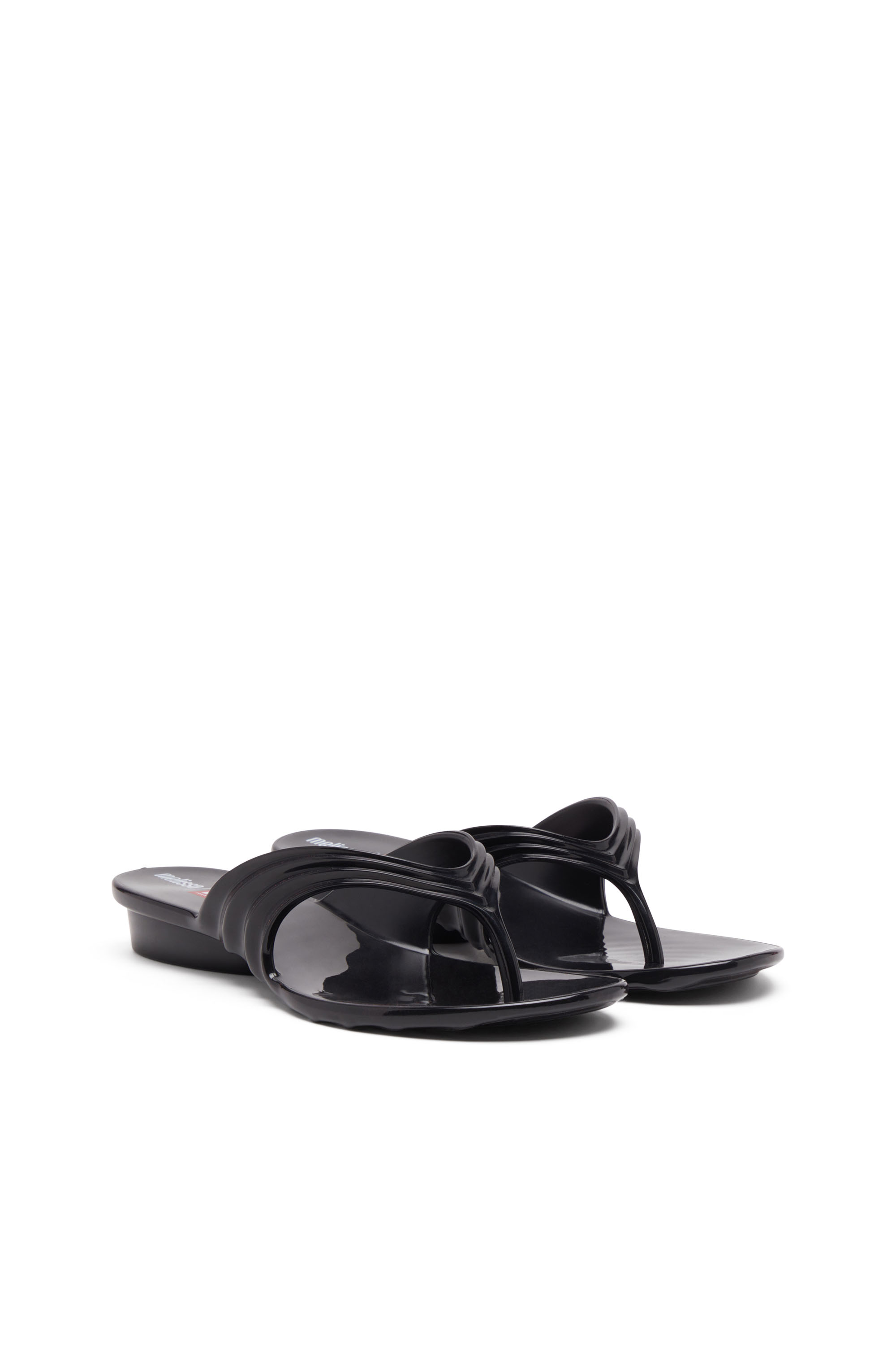 Diesel - MELISSA QUANTUM THONG, Woman's Sculptural flip-flops in Melflex&reg; in Black - 3