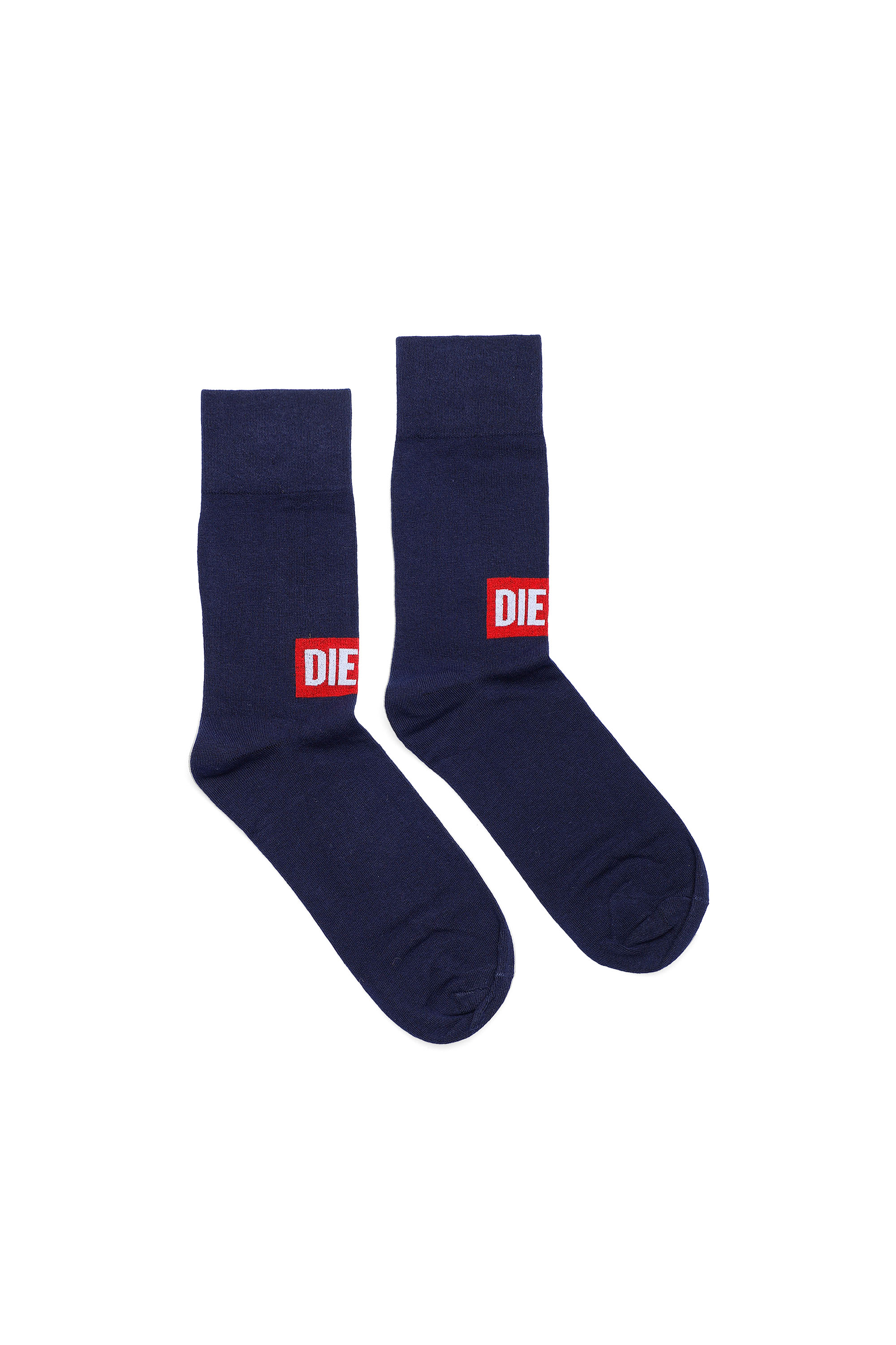 Diesel - Socks with front Diesel logo - Socks - Man - Blue