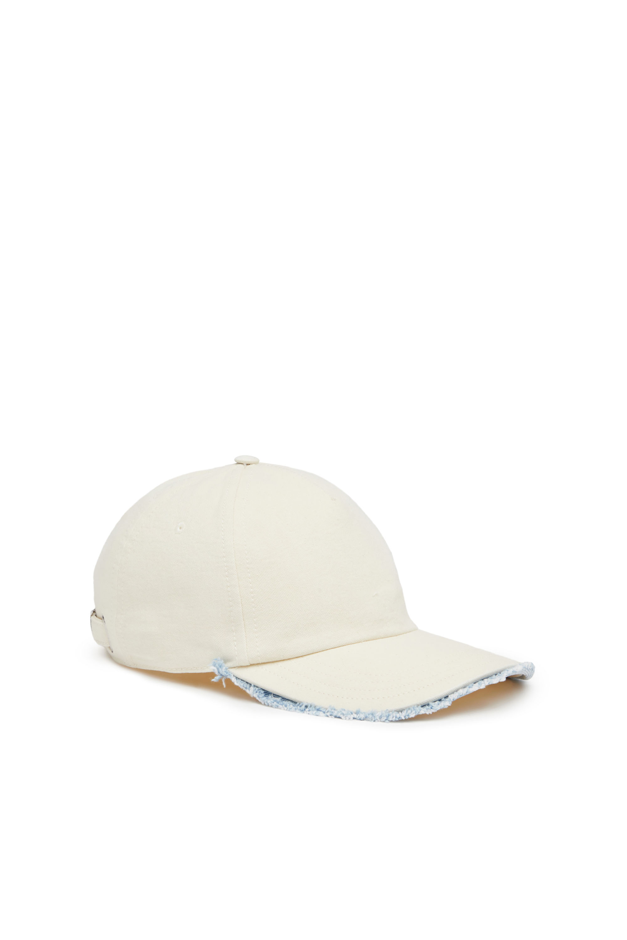 Diesel - Baseball cap with denim-trimmed peak - Caps - Man - White