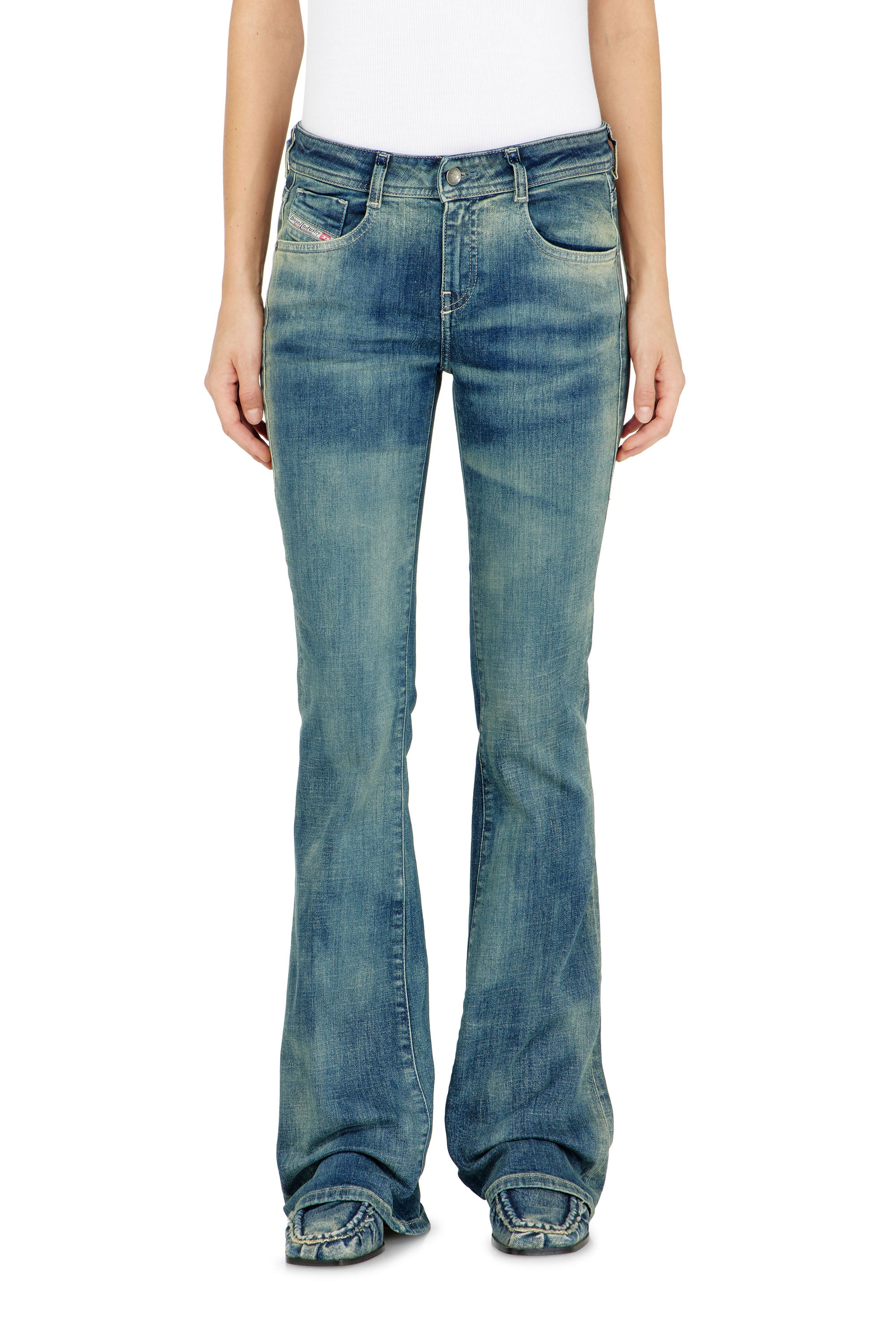 Diesel Bootcut Jeans Low Waist 1969 D-Ebbey, Medium blue, Zip fly