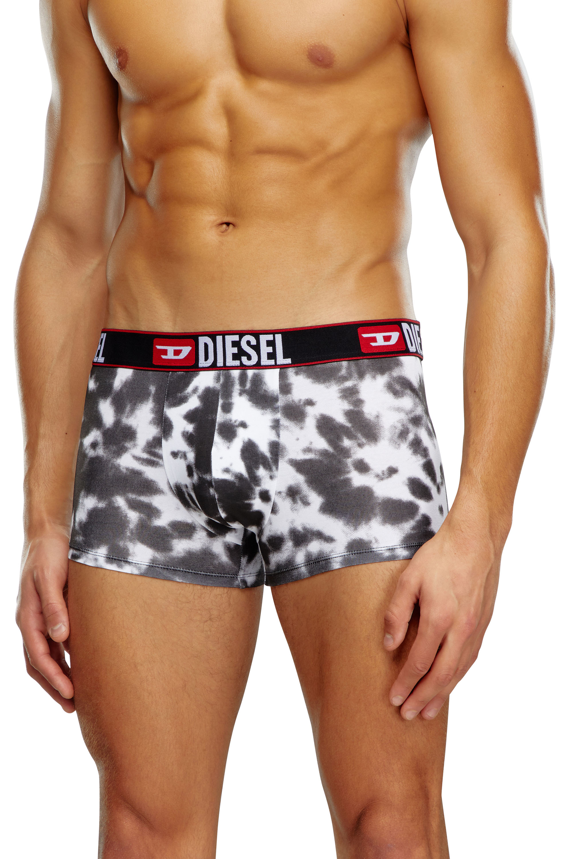 Diesel - Three-pack boxer briefs plain and tie-dye - Trunks - Man - Black