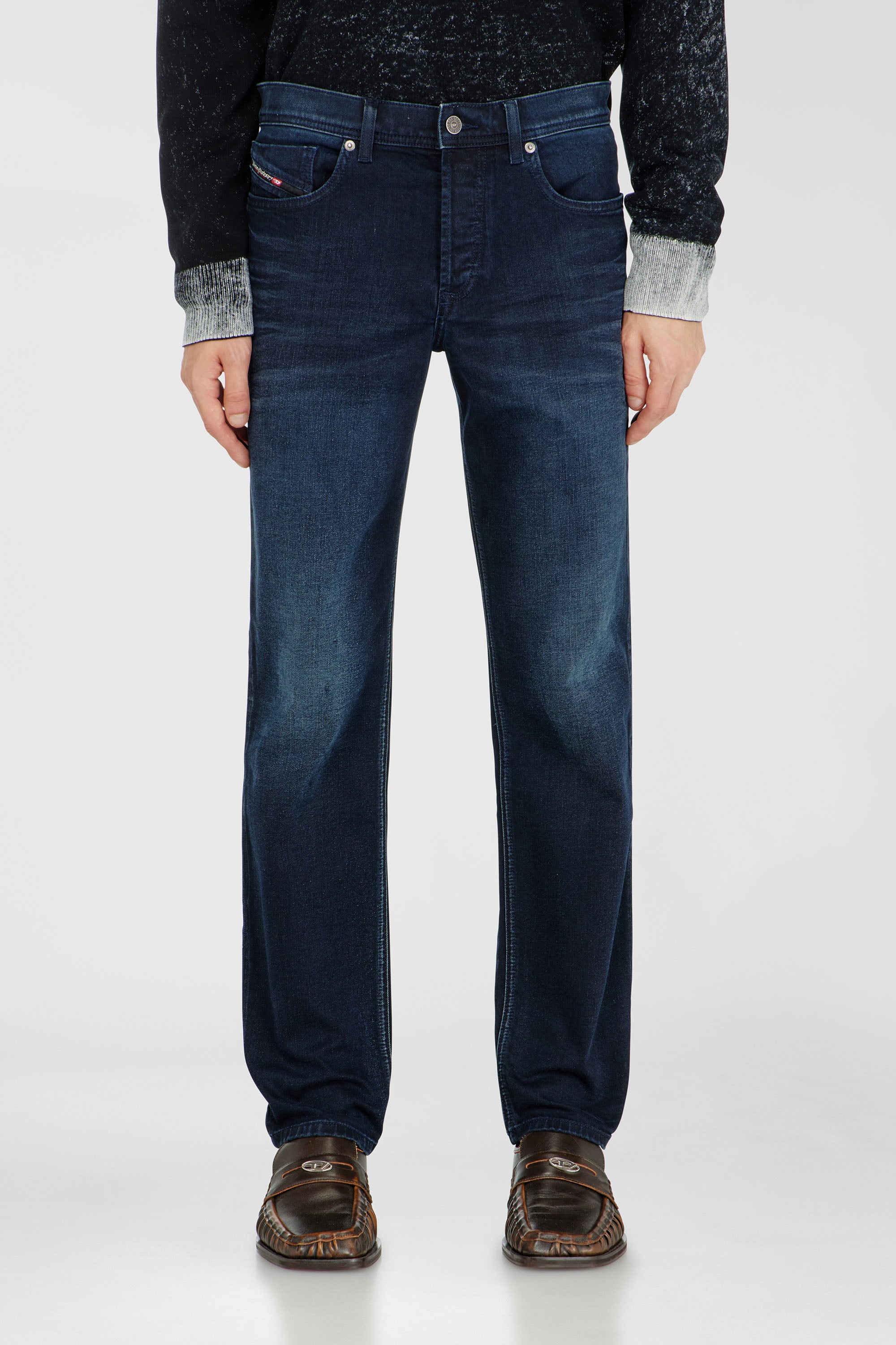 Diesel Regular Jeans Regular Waist 2023 D-Finitive, Dark blue, Button fly