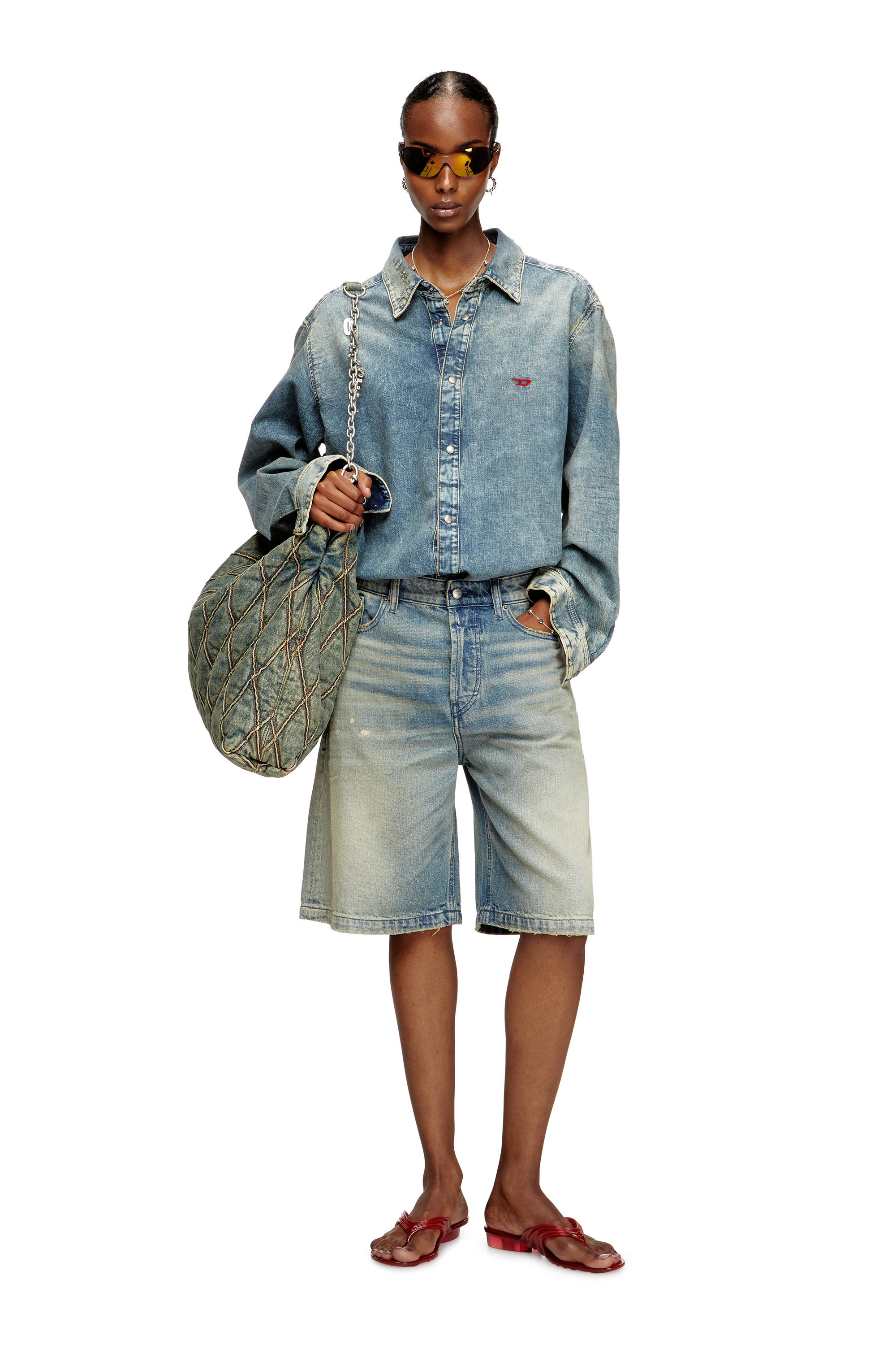 Diesel - MELISSA QUANTUM THONG, Woman's Sculptural flip-flops in Melflex&reg; in Red - 2