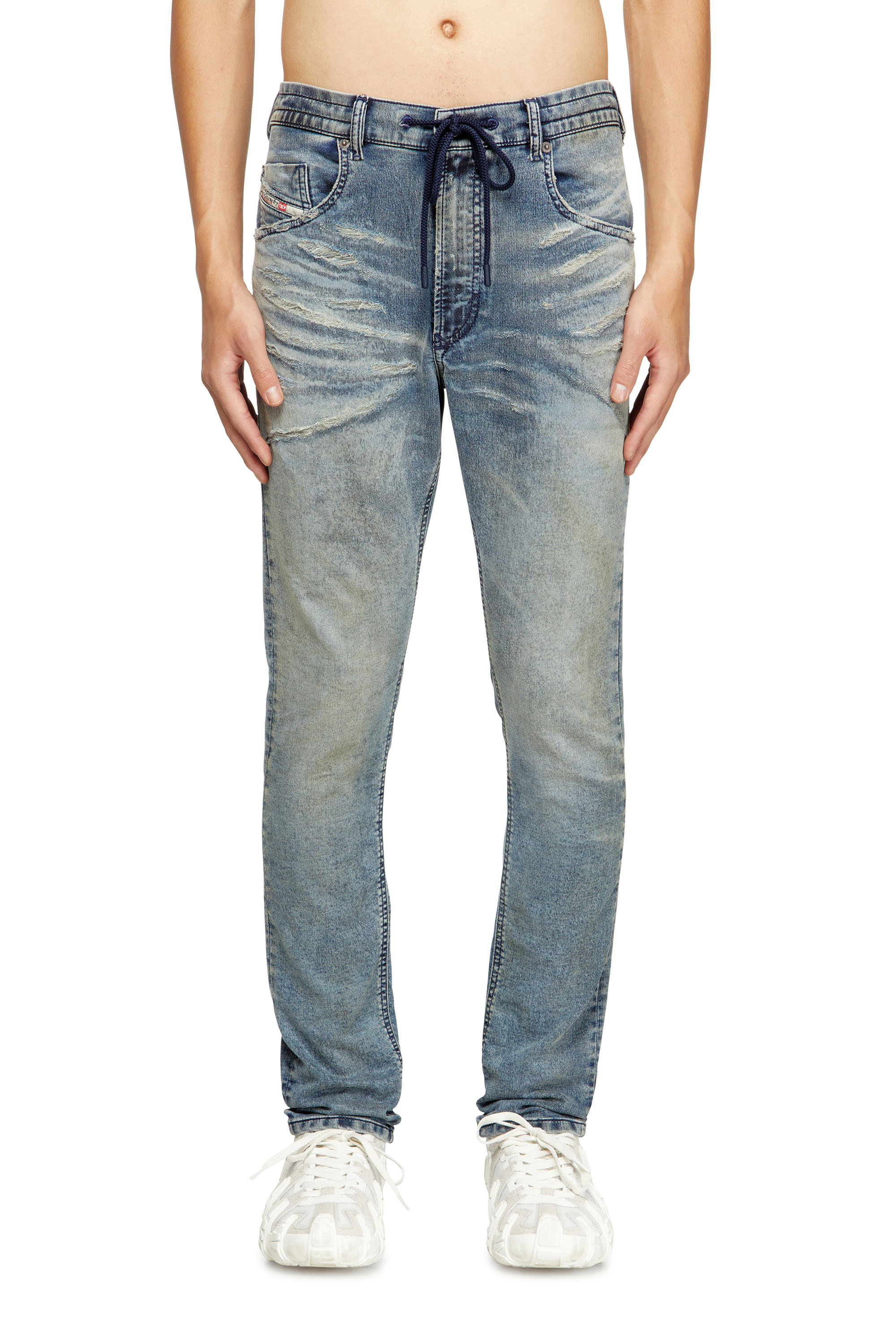 Diesel - Man's Regular 2032 D-Krooley Joggjeans® 09M37, Medium blue - 1
