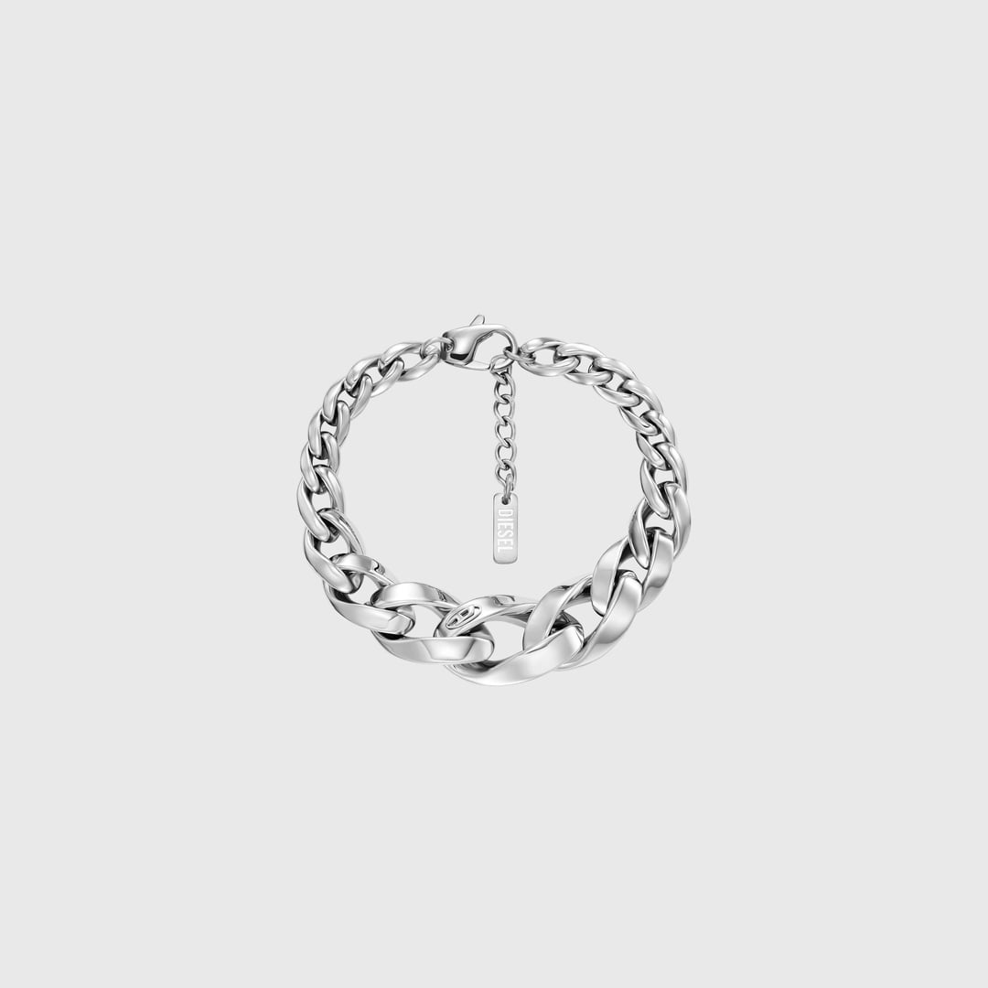 Diesel - Stainless Steel Chain Bracelet - Bracelets - Unisex - Silver