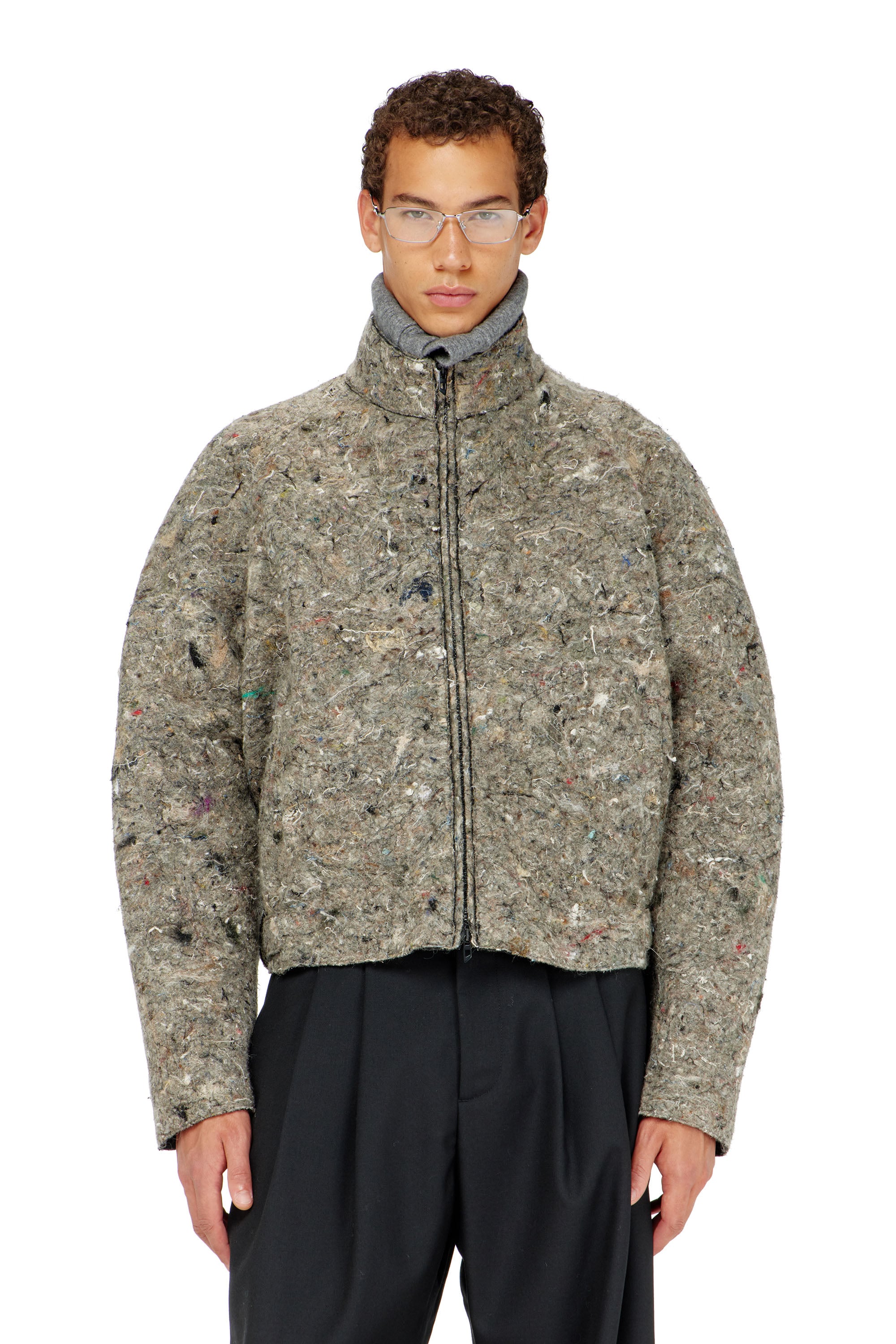 Diesel - Upcycled felted jacket - Jackets - Man - Grey