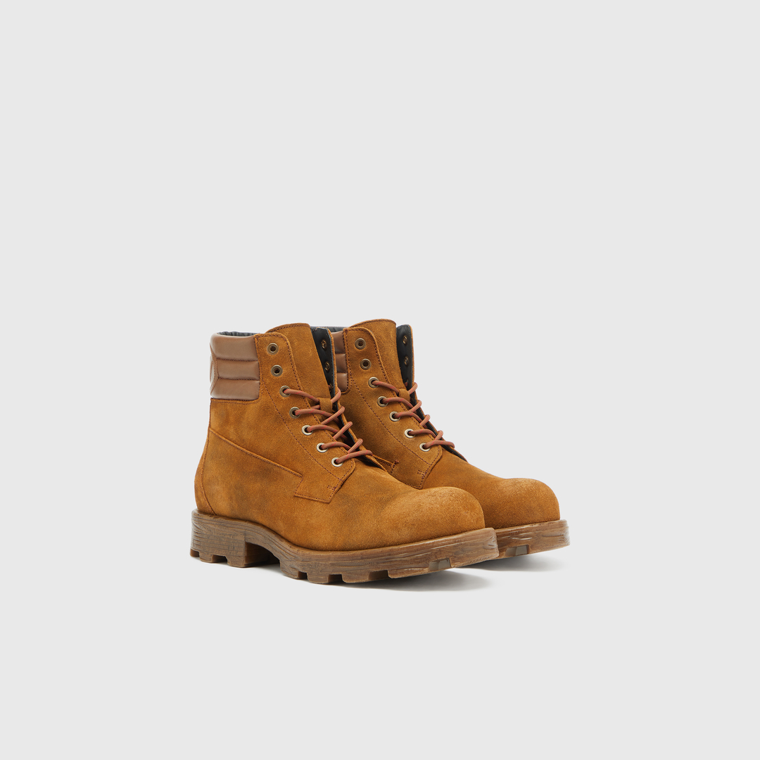 Diesel - D-Hammer - Combat boots in suede and leather - Boots - Man - Brown