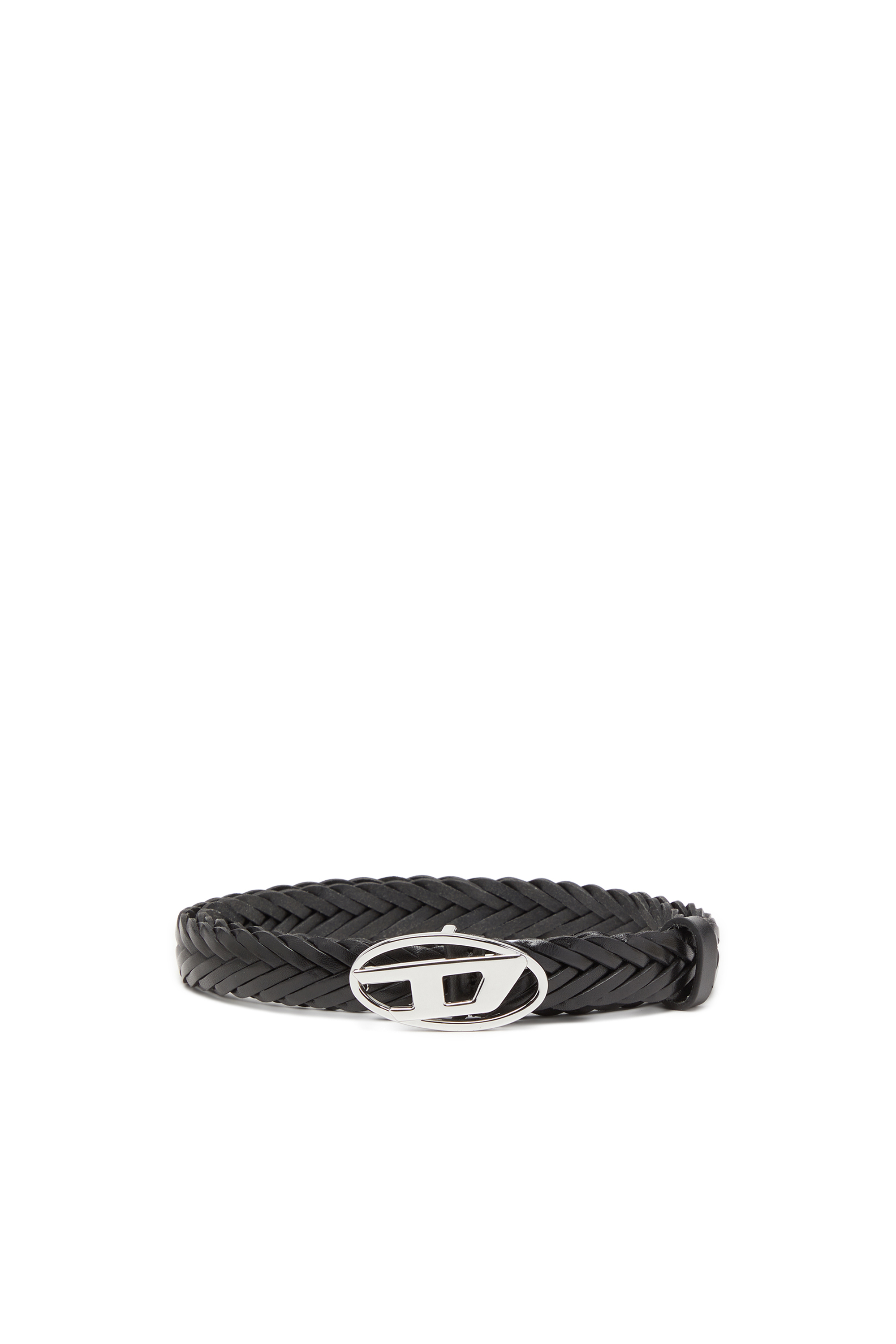 Diesel Women's Black - 1.9 Cm Braided Leather Belt - Belts - Woman Size 85