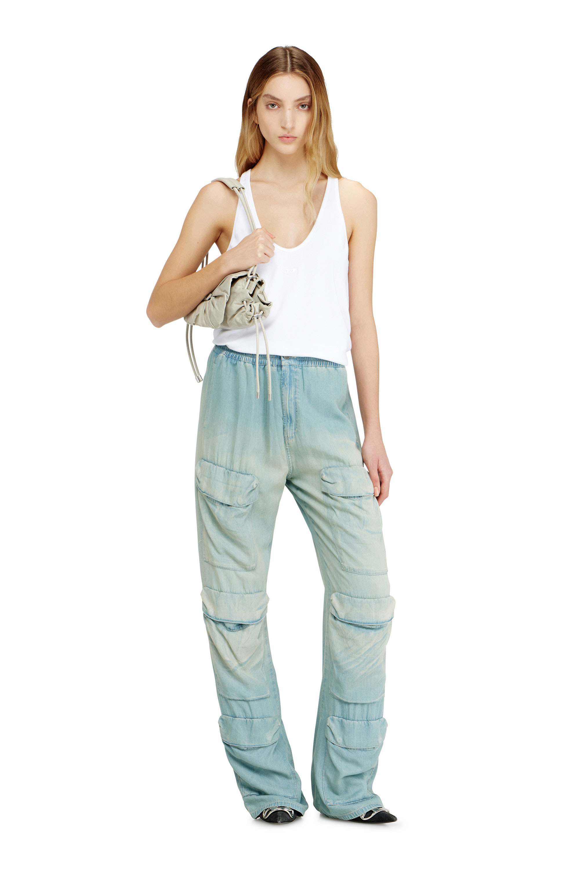 Diesel - Woman's Regular Jeans D-Pocky 0ADCF, Light Blue - 1