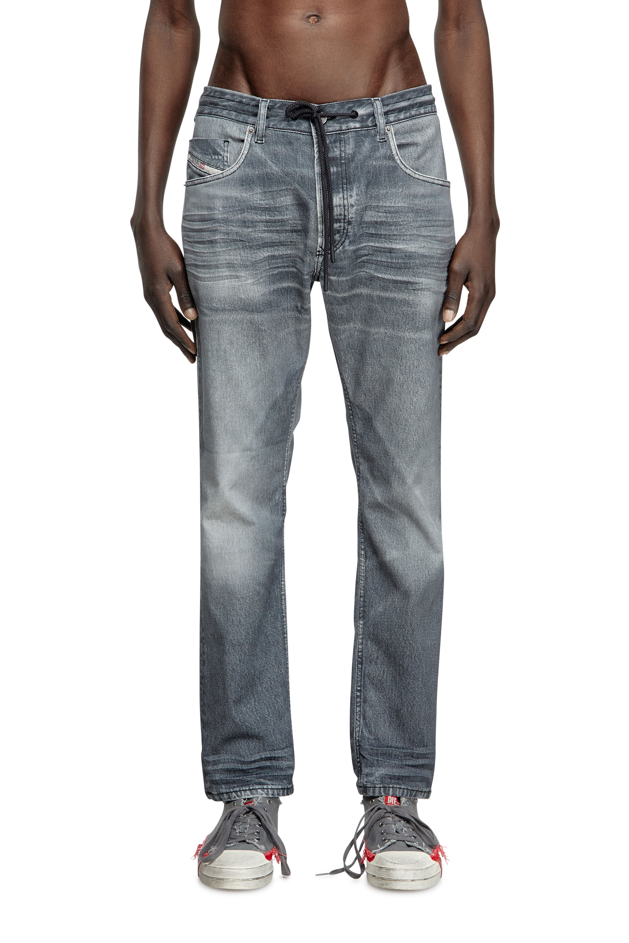 Diesel - Man's Regular 2032 D-Krooley Joggjeans® 068PC, Grey - 1
