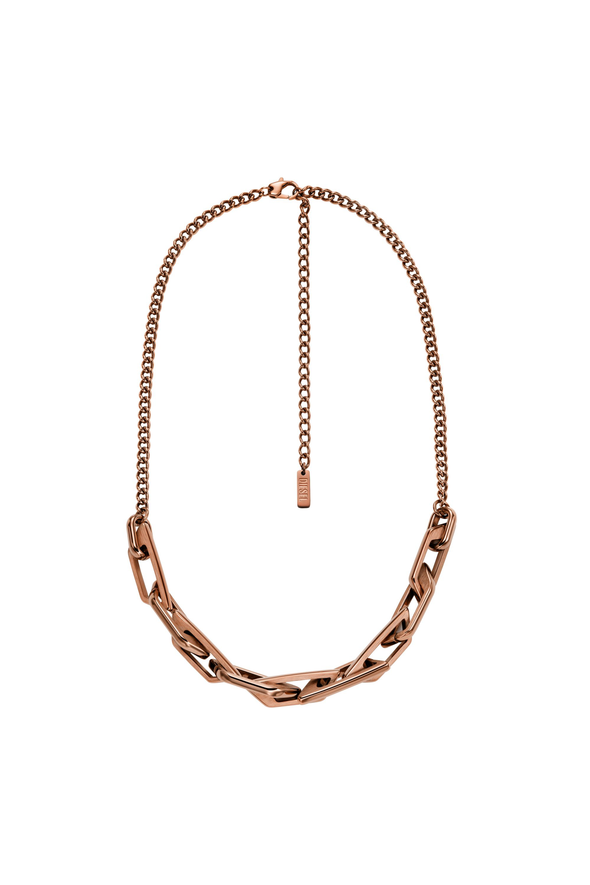 Diesel Unisex Brown - Stainless Steel Chain Necklace - Necklaces Uni