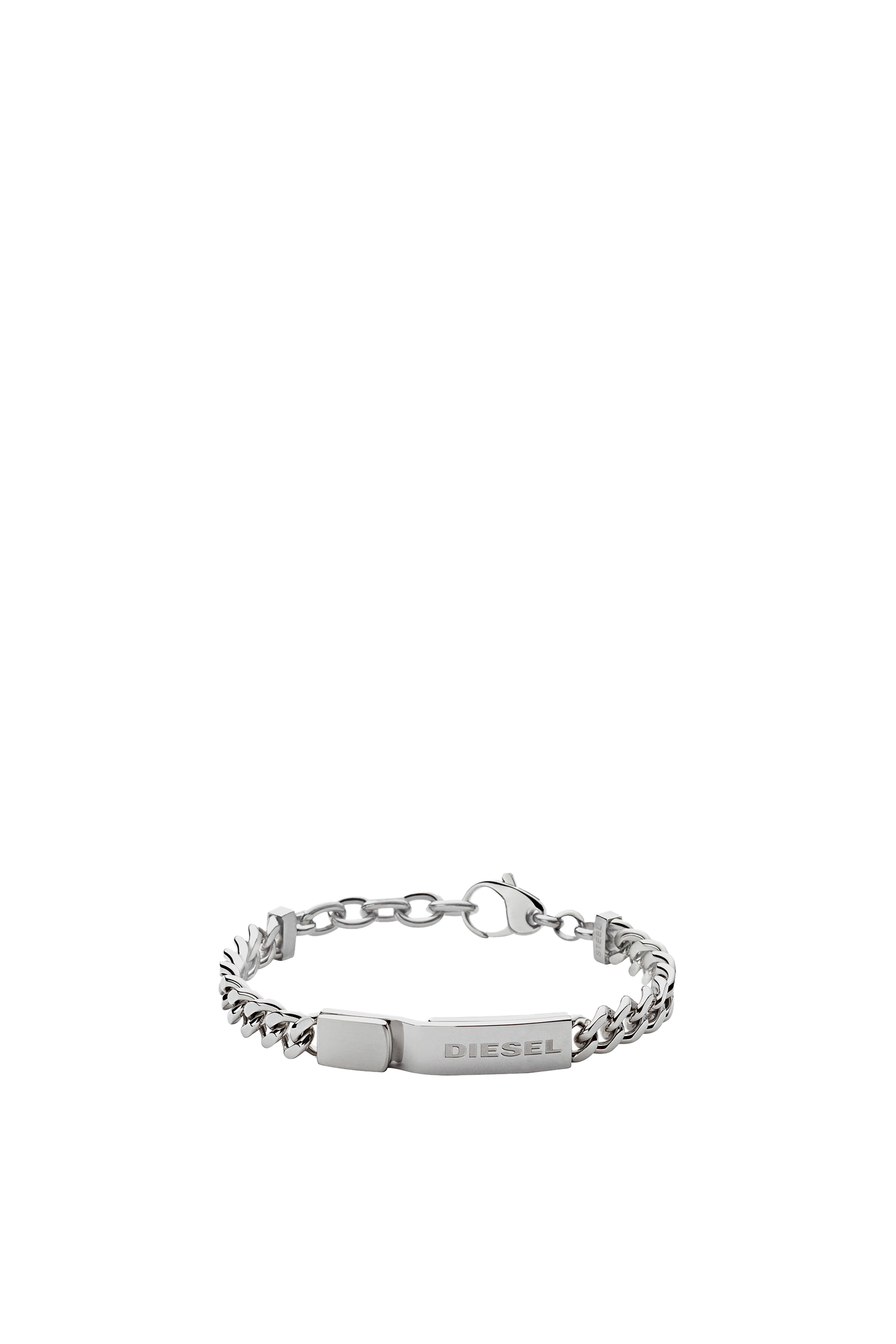Diesel - Bracelet with tag - Bracelets - Man - Silver