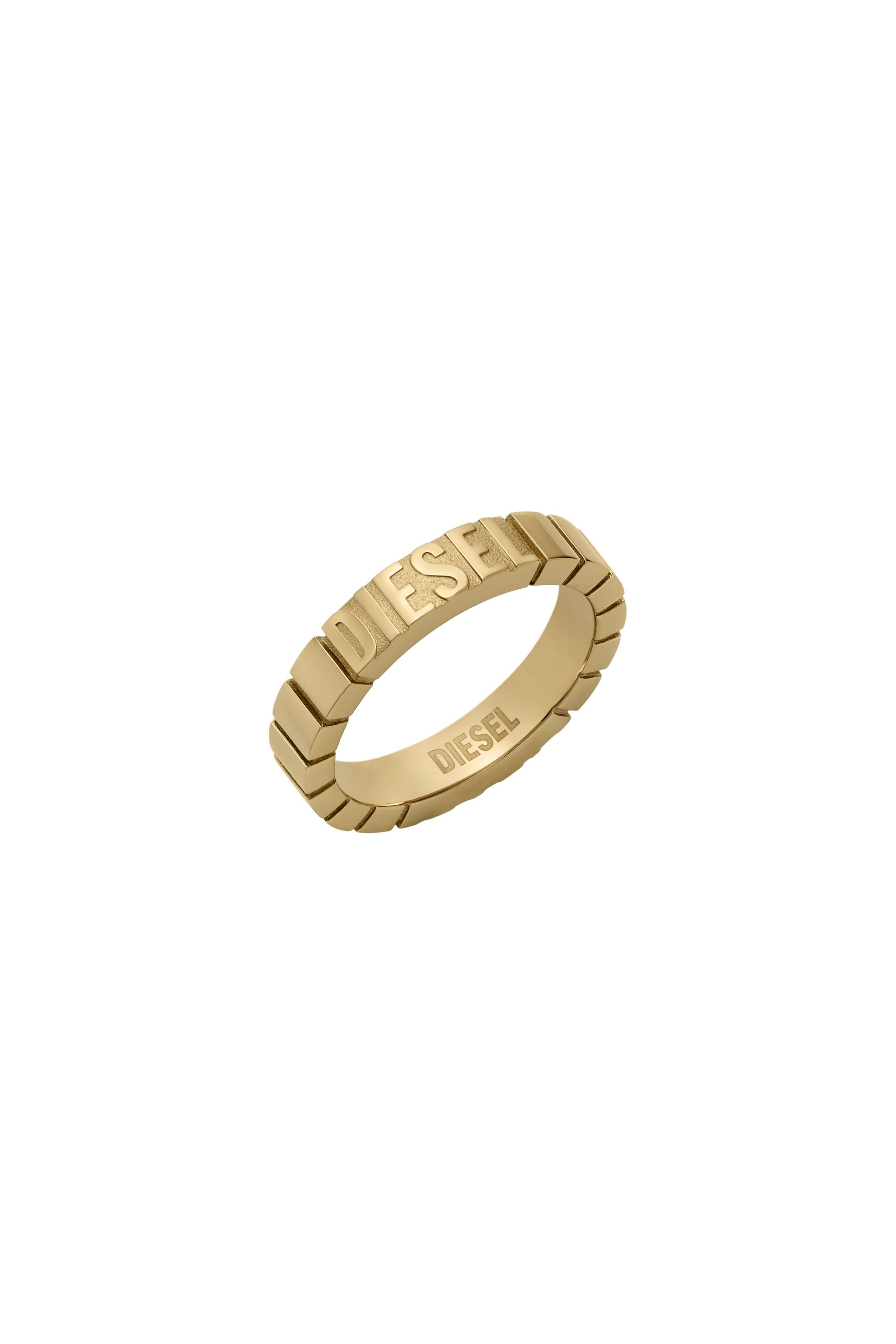 Diesel Unisex Gold - Stainless Steel Band Ring - Rings Size 5.5