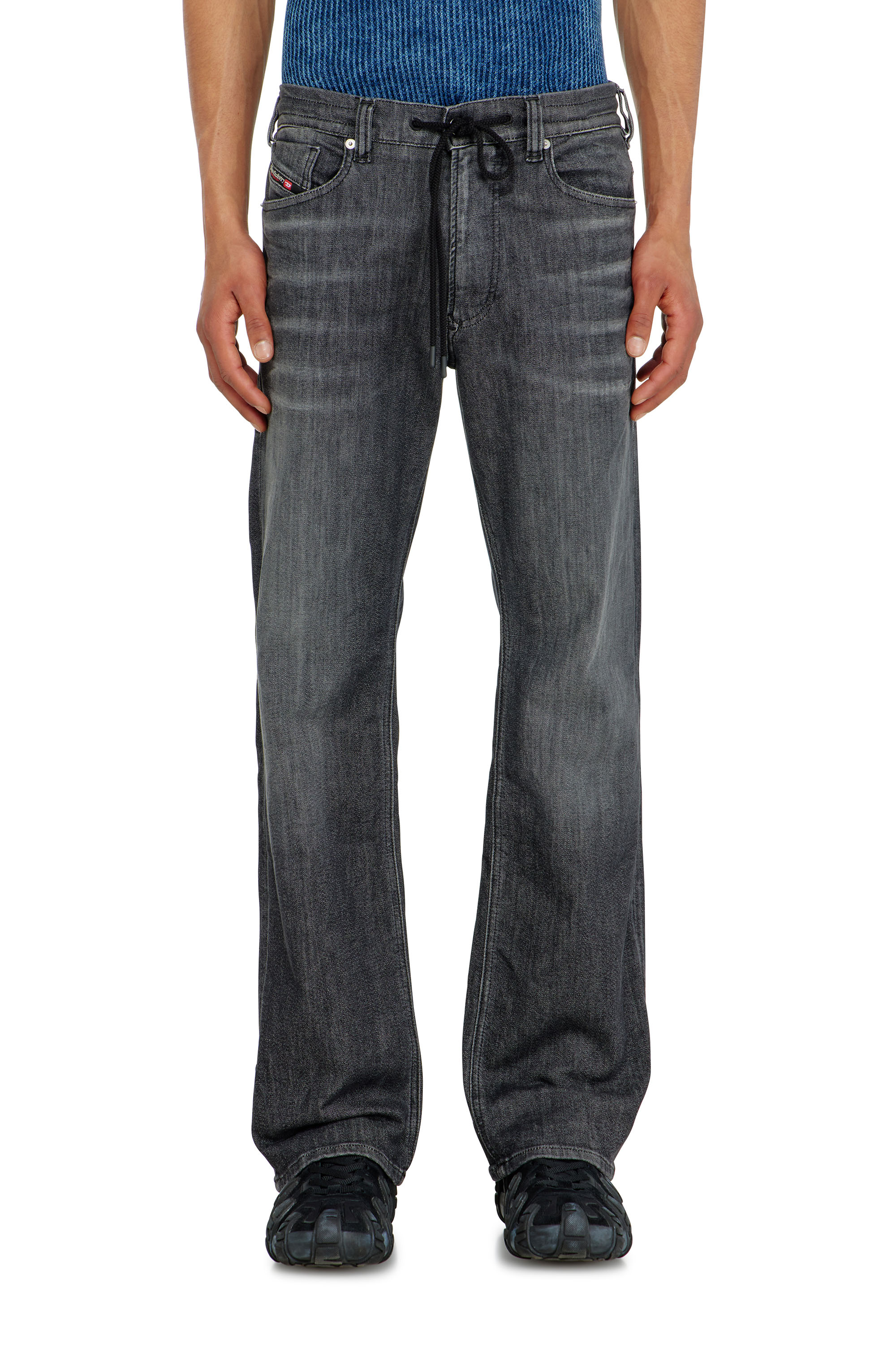 Diesel Relaxed Regular Waist 2080 D-Reel Joggjeans, Black/Dark grey, Zip fly