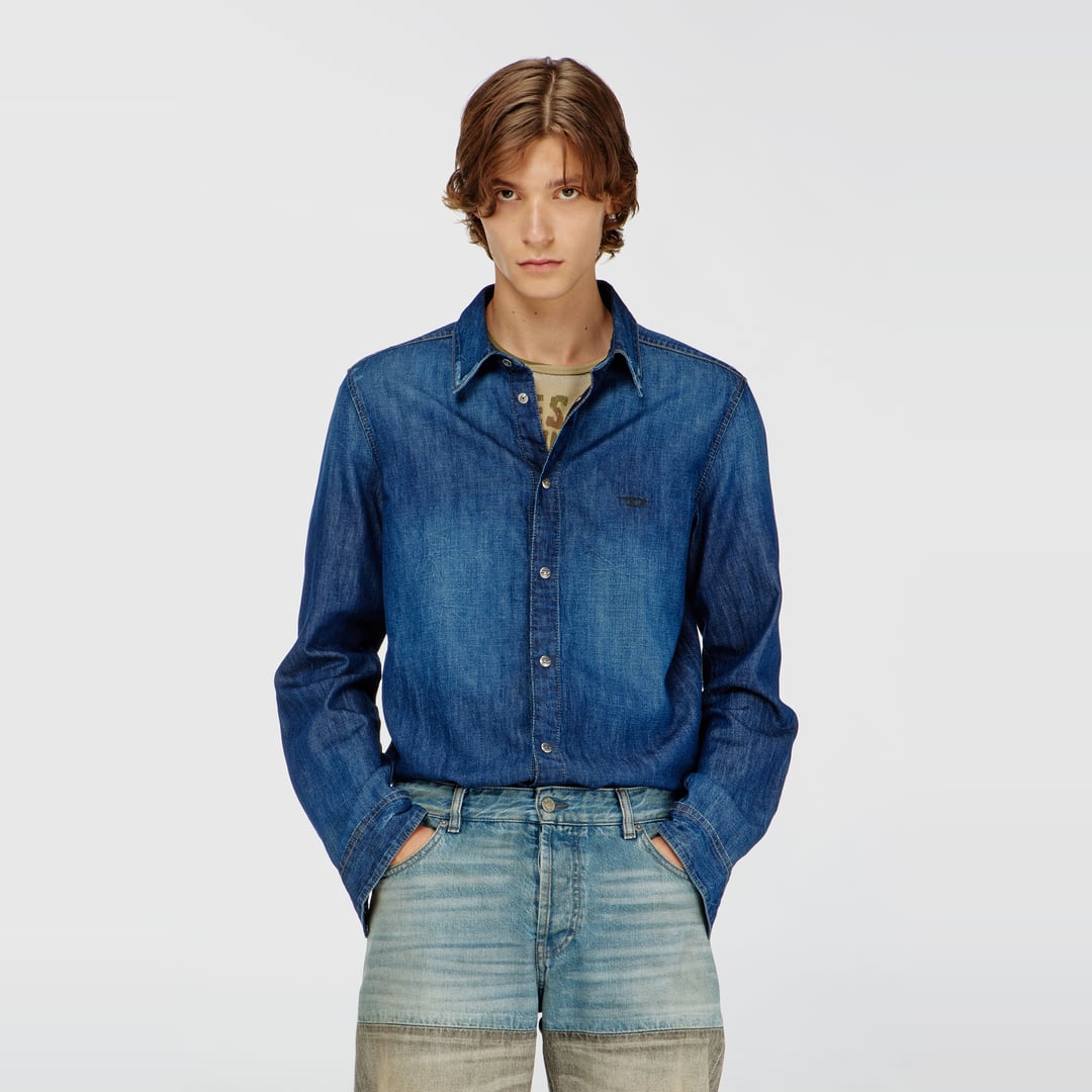 Diesel - Shirt in denim - Denim Shirts - Man - Blue