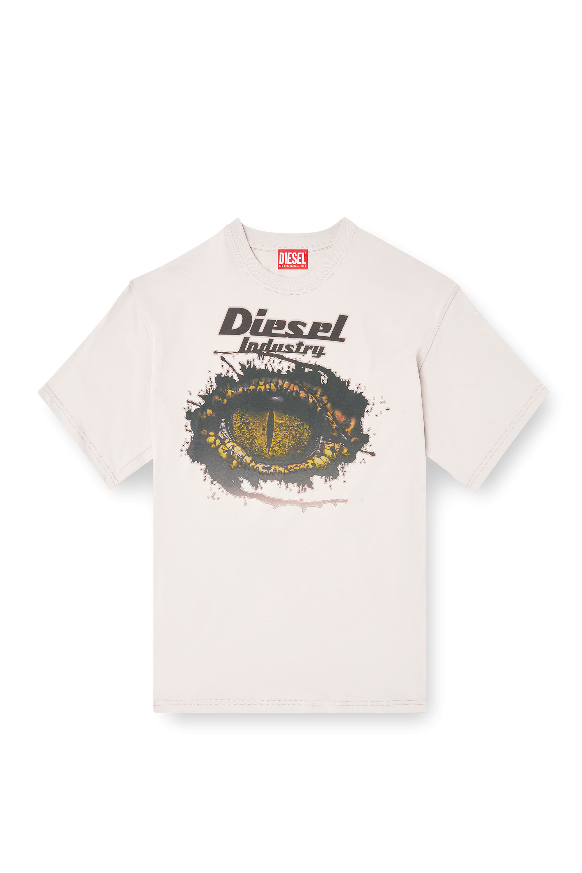 Diesel - T-BOXT-T25, Man's Cotton t-shirt with digital print in Light Grey - 3