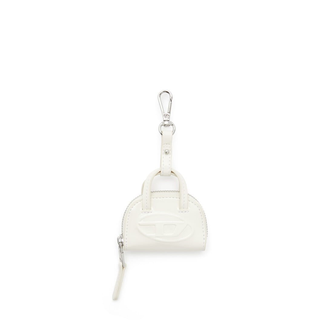 Diesel - Bag charm in glossy, crinkled naplak - Charms and Keyrings - Woman - White