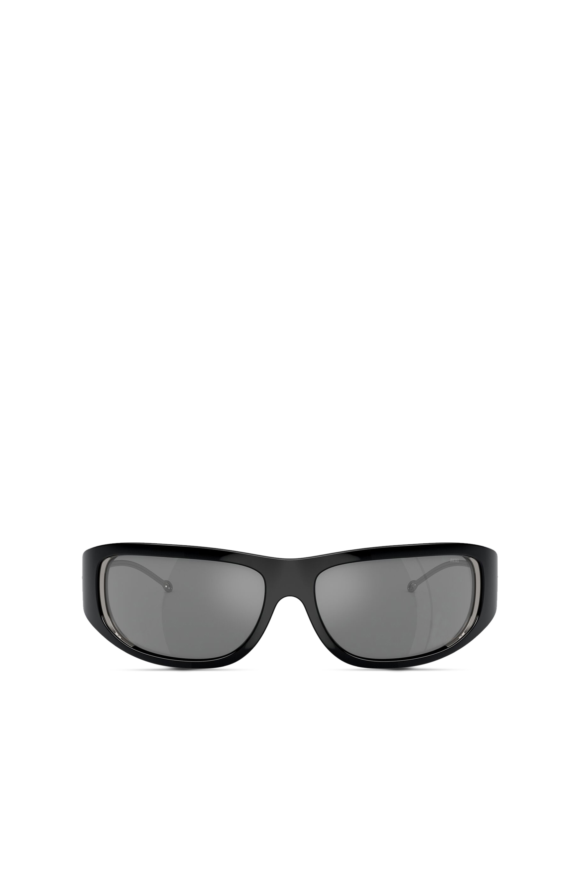 Diesel Unisex Black - Wraparound Style Sunglasses - Sunglasses Uni
