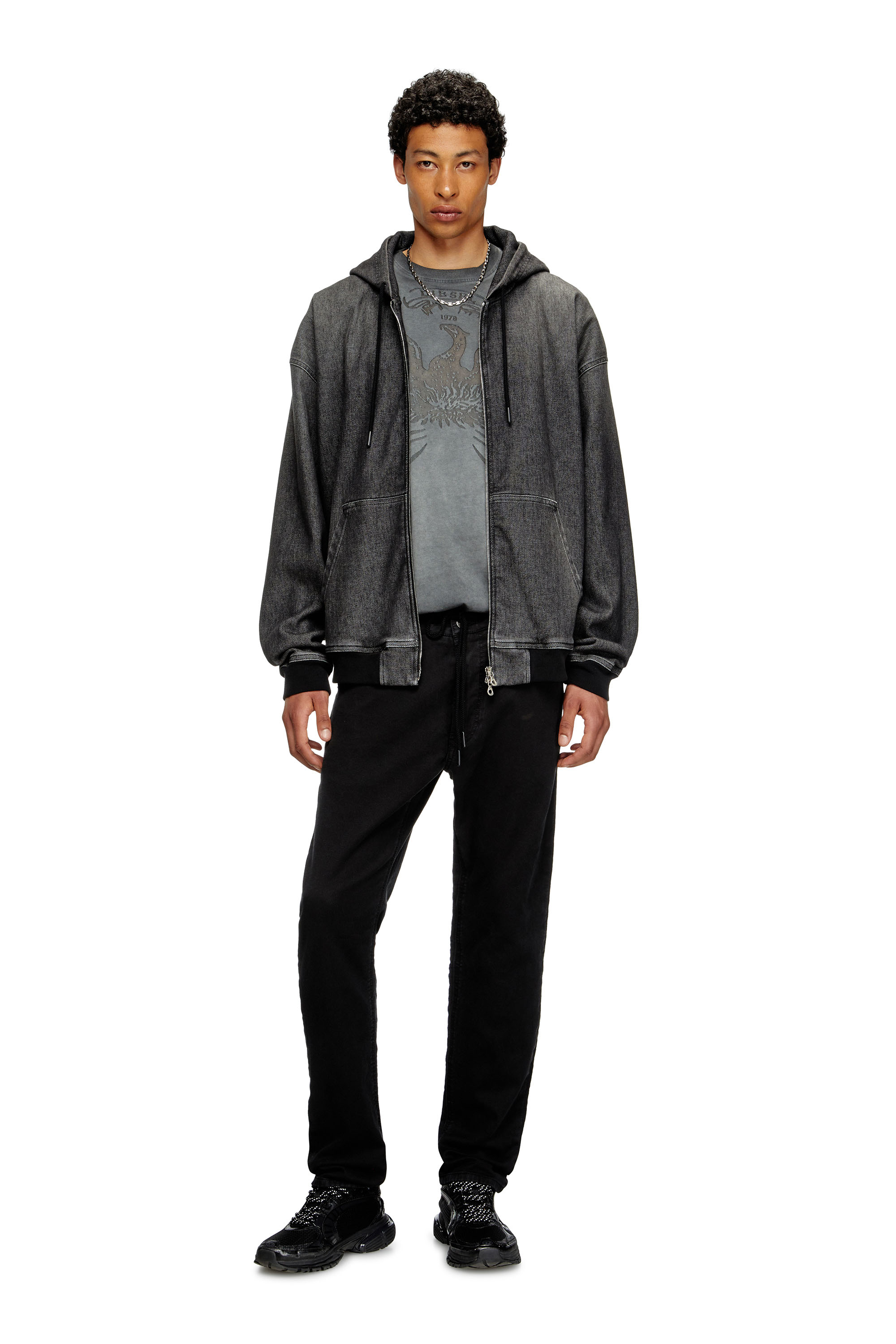 Diesel - Man's Regular 2032 D-Krooley Joggjeans® 068NH, Black/Dark grey - 2