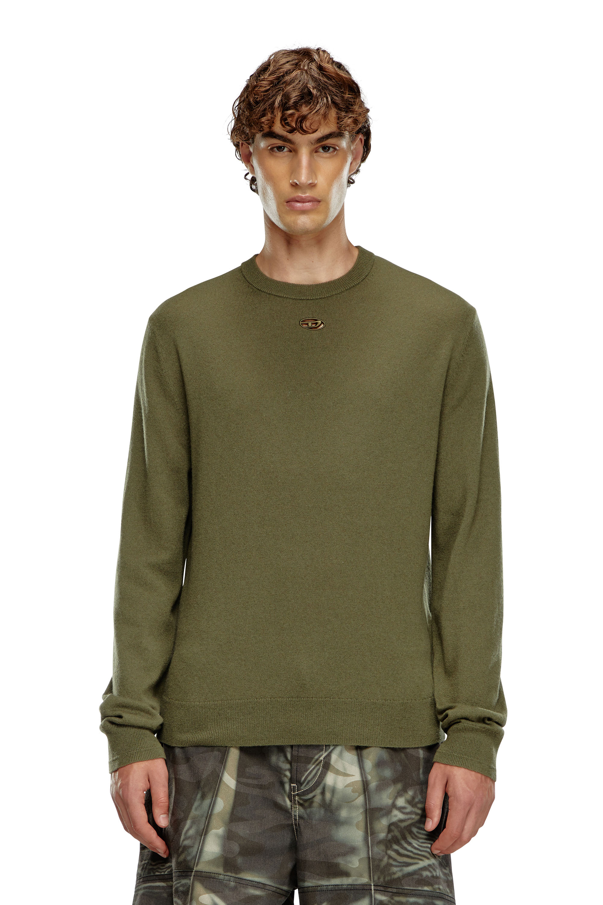 Shop Diesel Wool And Cashmere Jumper In Green