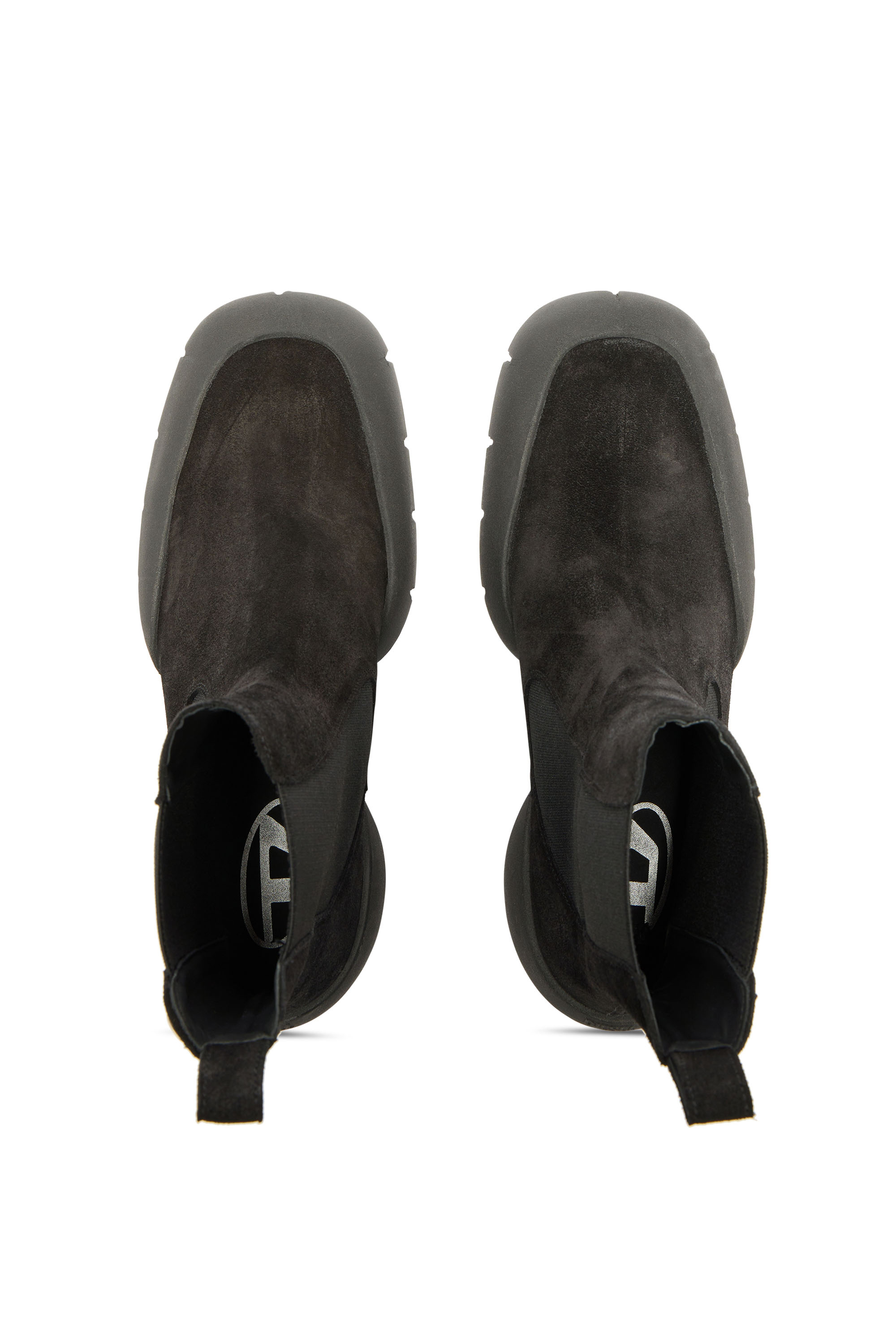 Diesel - D-MATHIEU CH, Man's D-Mathieu - Suede boots with rubber outsole in Black - 4