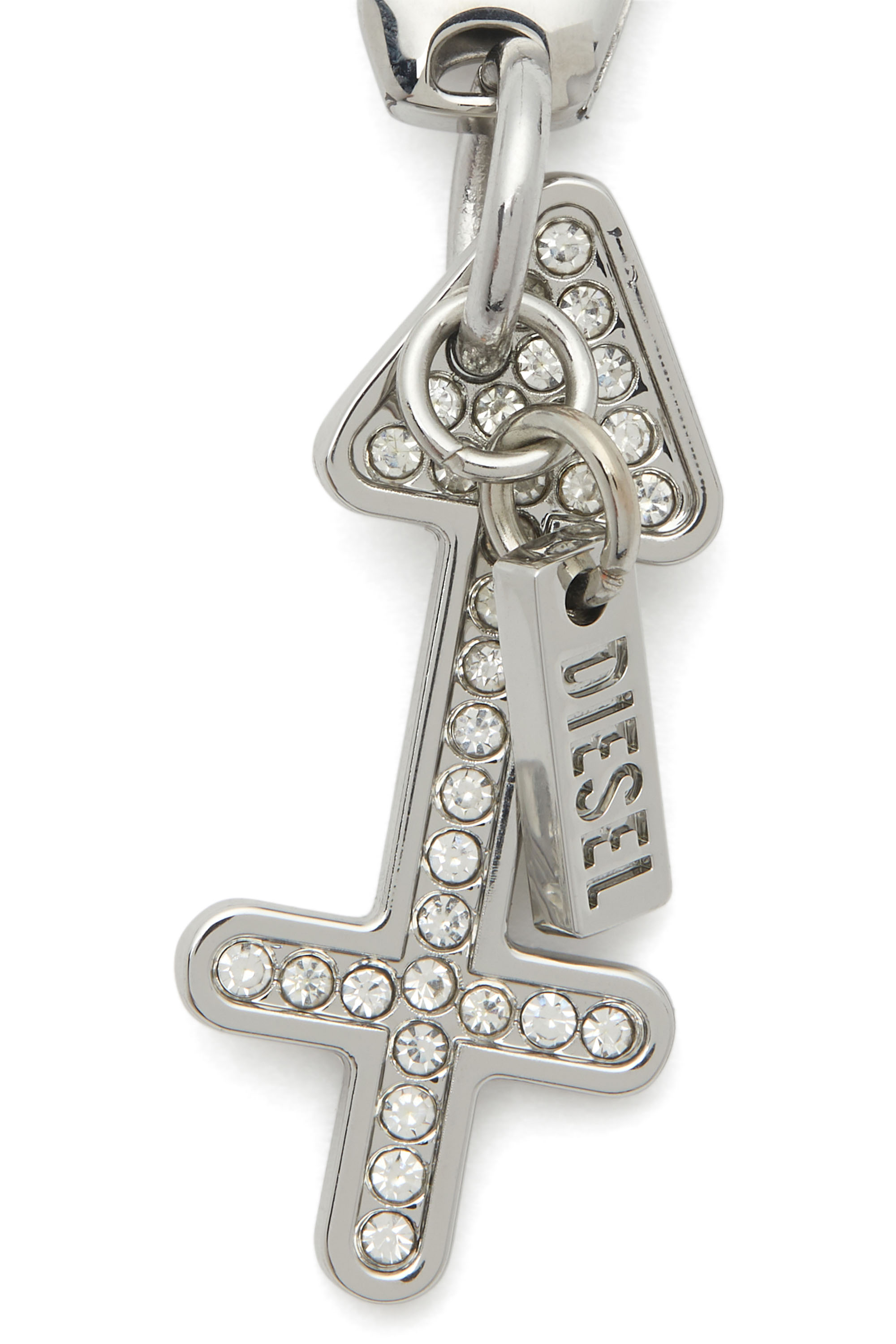 Diesel - CHARM SAGGITTARIUS, Unisex's Metal Sagittarius charm with rhinestones in Silver - 3