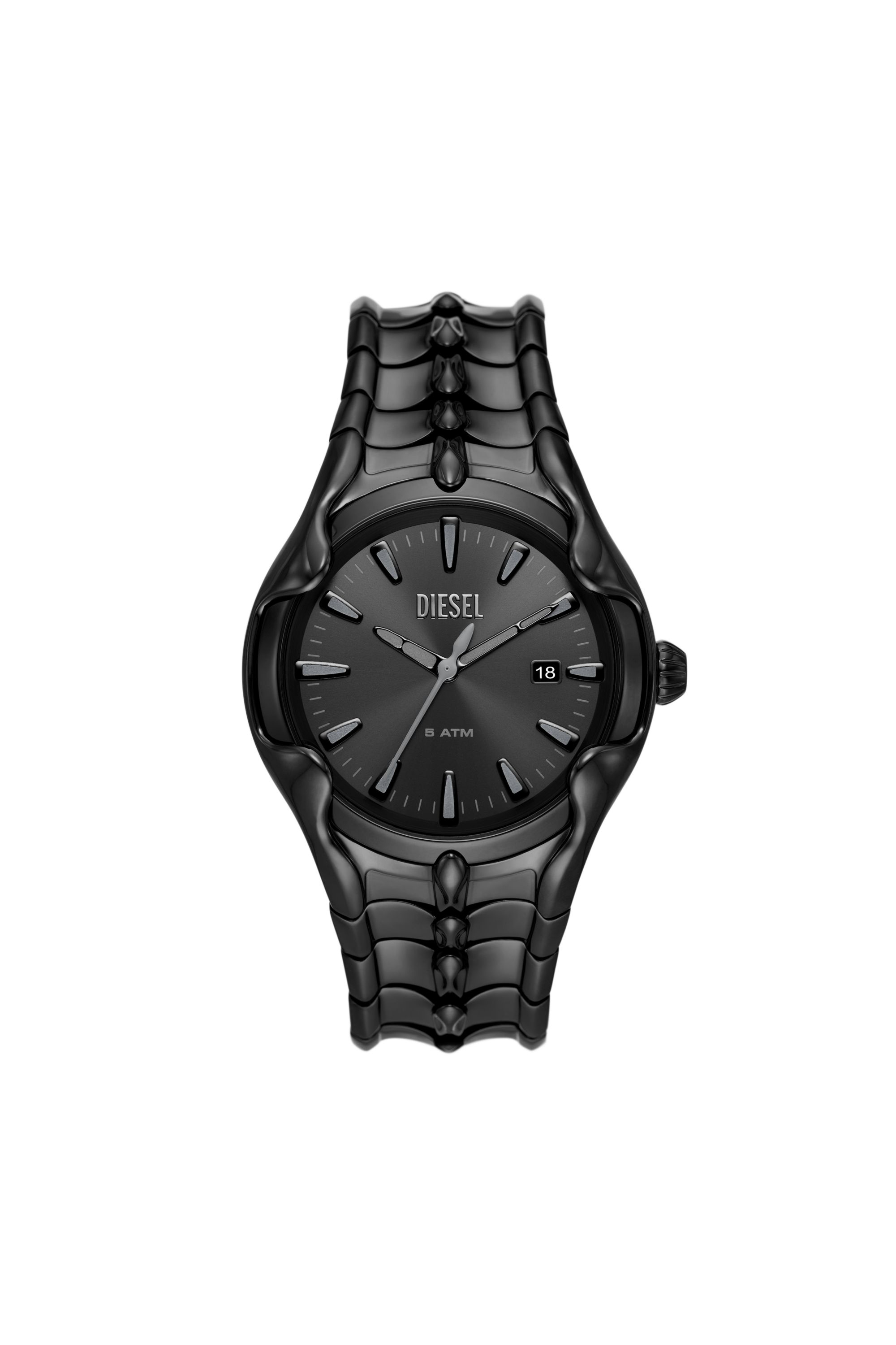 Diesel - Vert Three-Hand Date Black Stainless Steel Watch - Timeframes - Man - Black