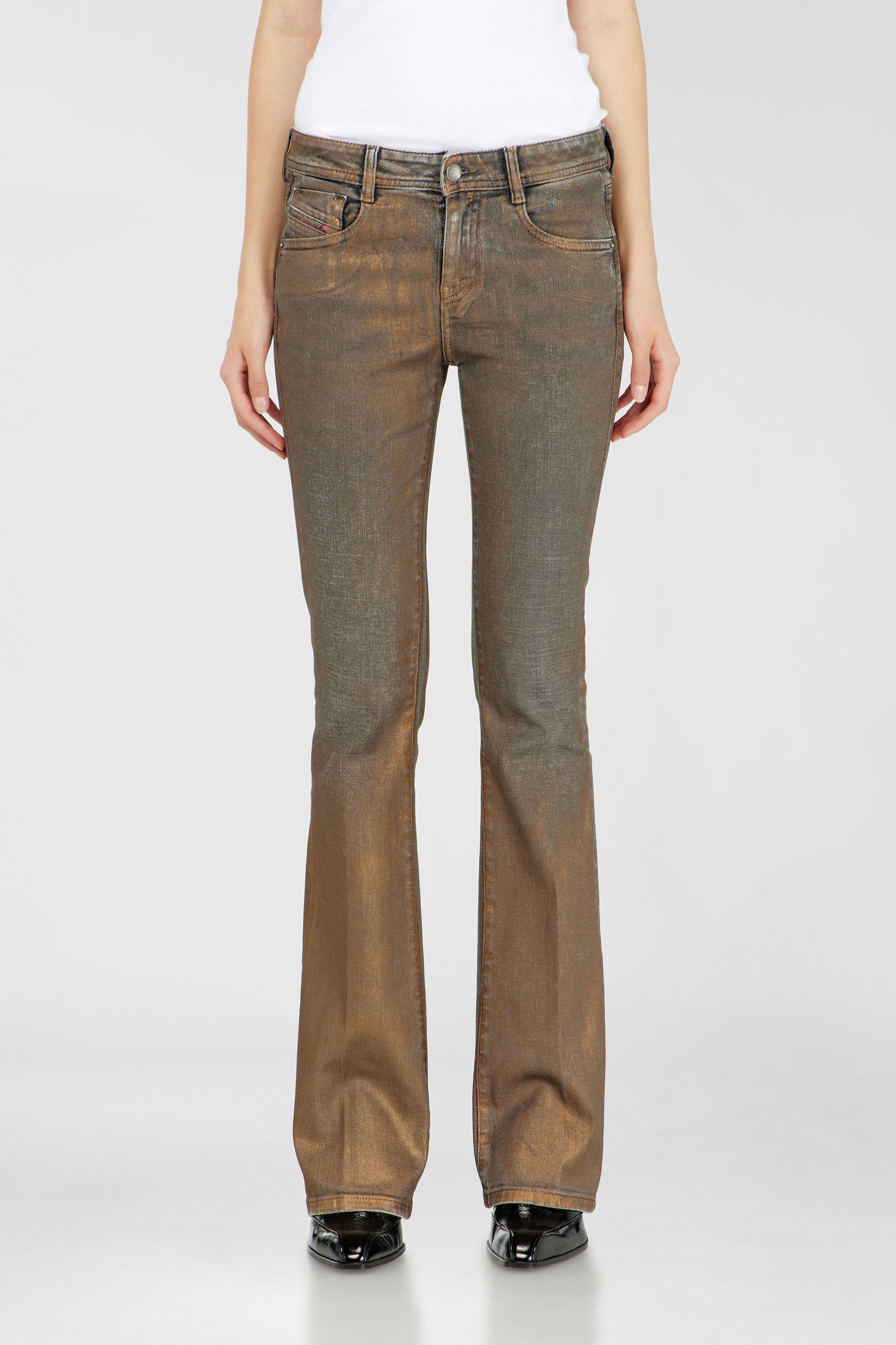 Diesel Bootcut Jeans Low Waist 1969 D-Ebbey, Colored, Zip fly