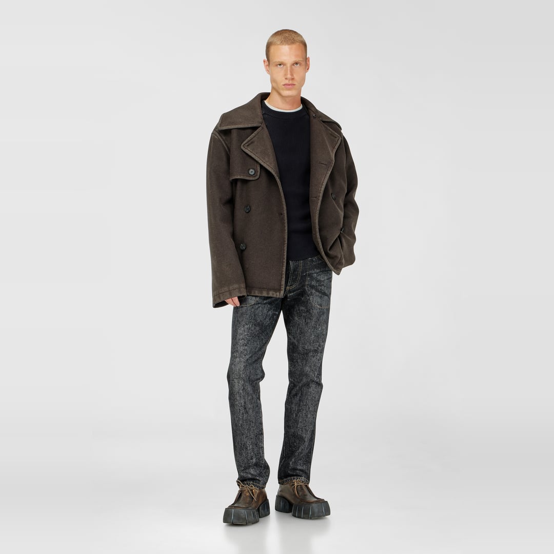 Diesel , Round-Neck Knitwear, Male, Black, M, Jumper K-Martin A - Image 2