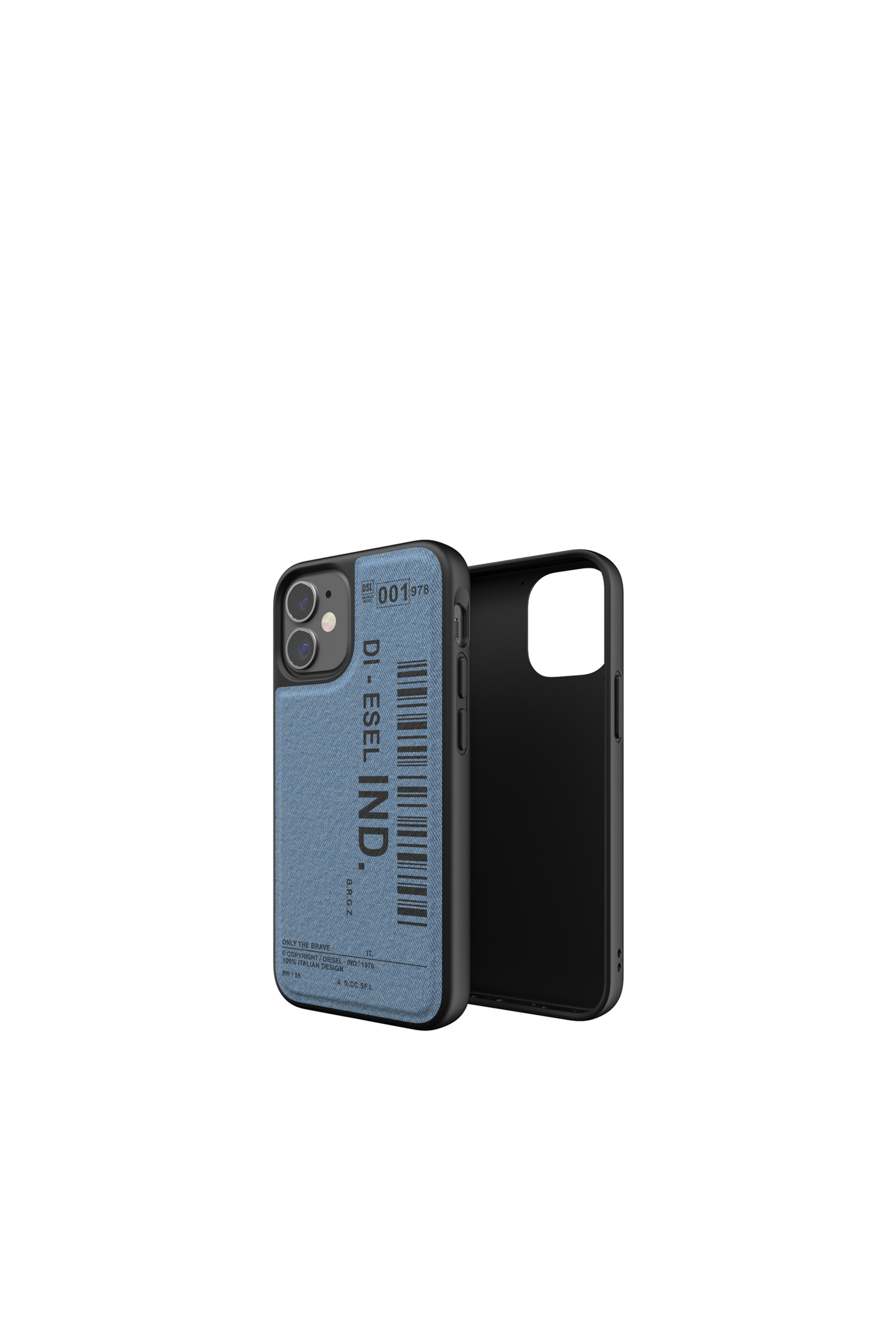 Diesel - Custodia sagomata in denim per i Phone 12 Mini - Cover - Unisex - Blu