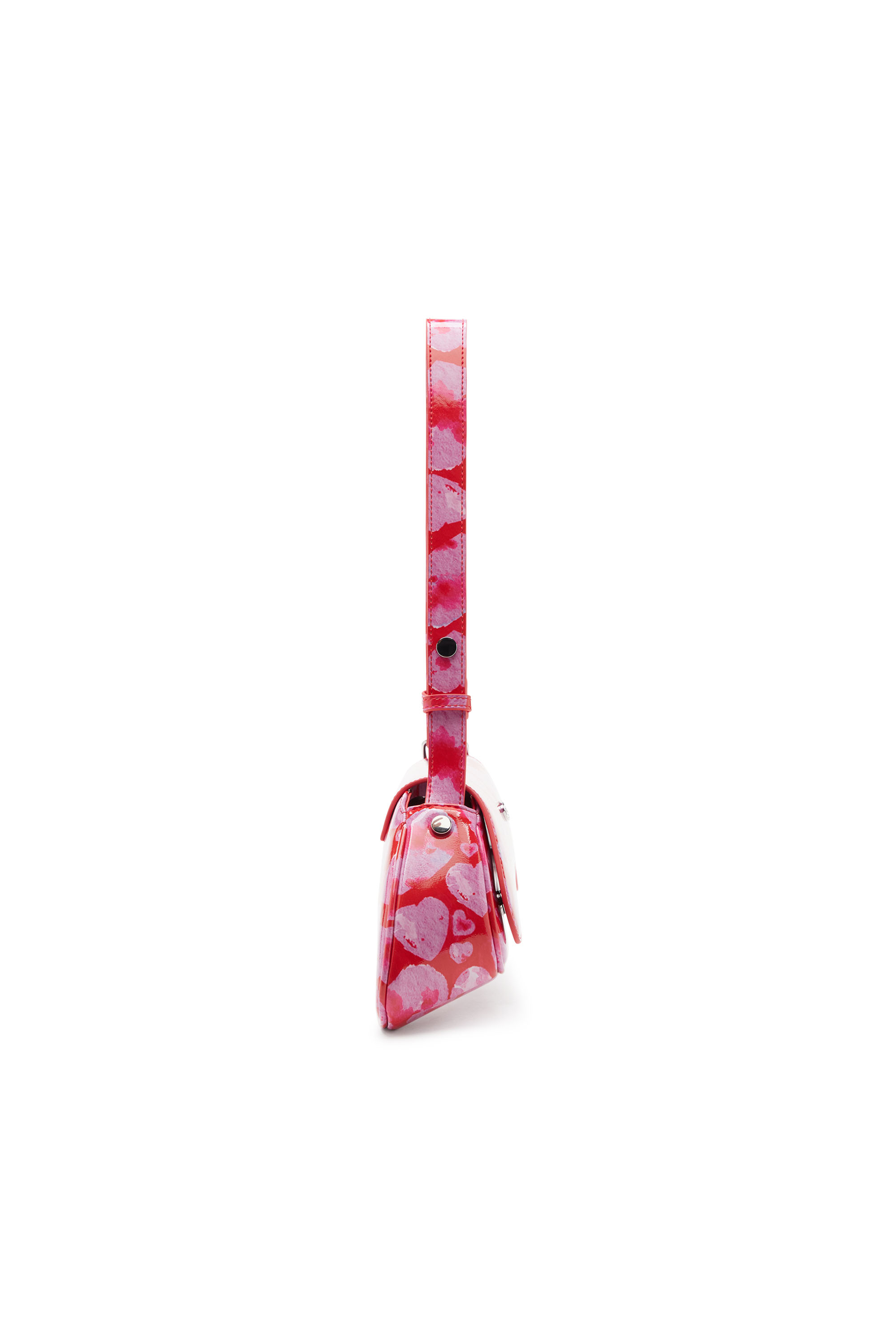 Diesel - ST VALENTINE-PLAY CROSSBODY, Woman's St Valentine-Play-Crossbody bag with all-over heart print in Pink - 4