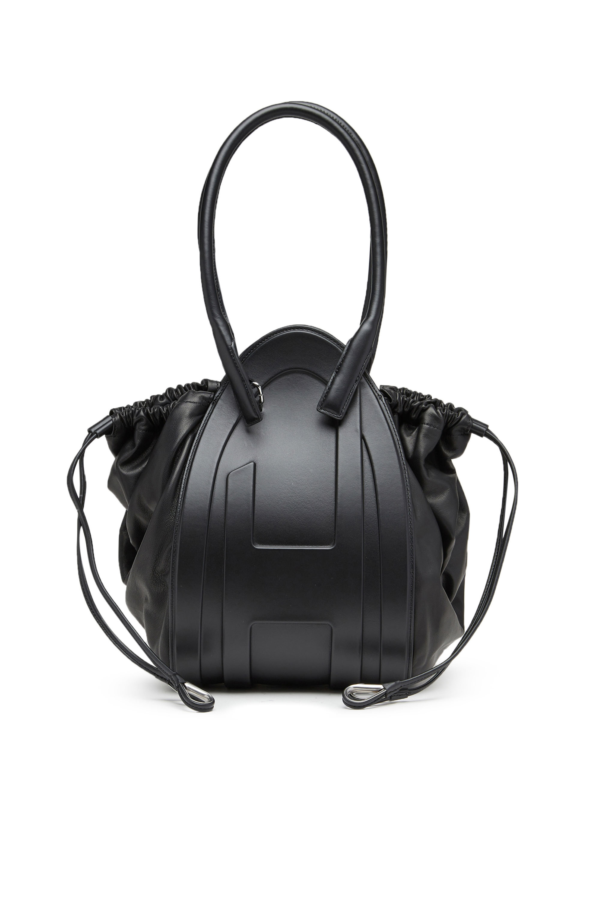 Diesel - 1DR-Fold M-Shoulder bag with maxi embossed logo - Shoulder Bags - Woman - Black