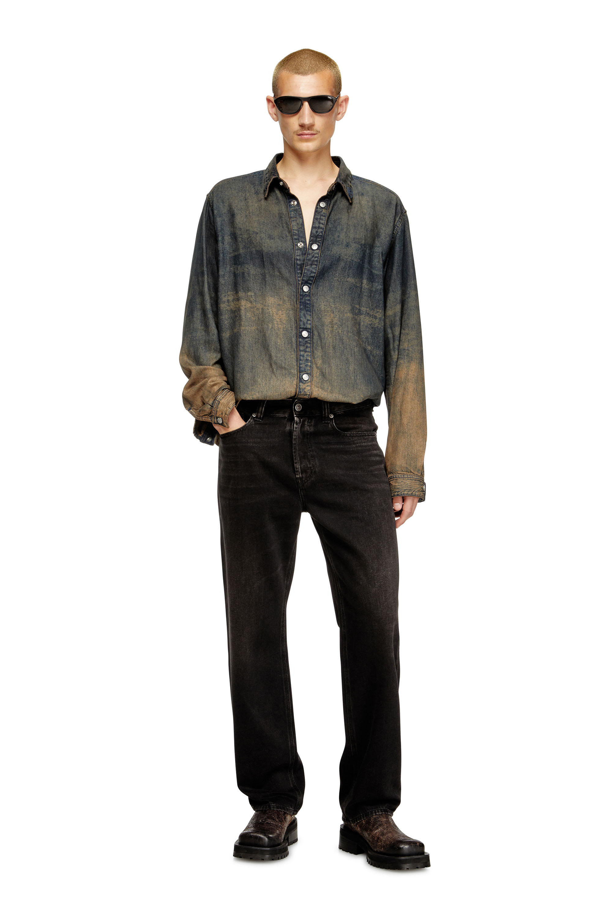 Diesel - Man's Regular Jeans 2024 D-Macs 09J96, Black/Dark grey - 2