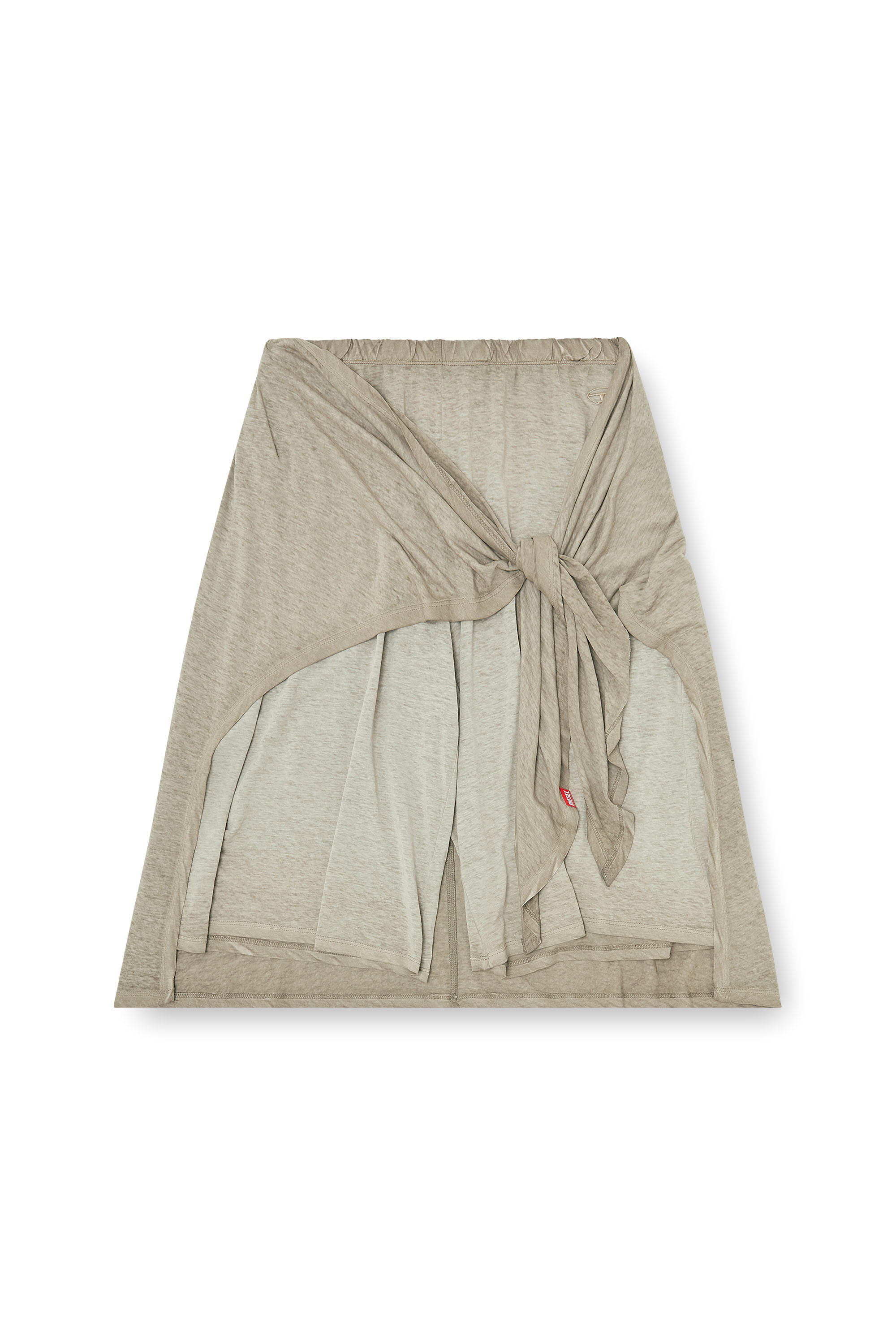 Diesel - P-RALYA, Woman's Hemp-cotton bermuda shorts with wrap detail in Green - 4