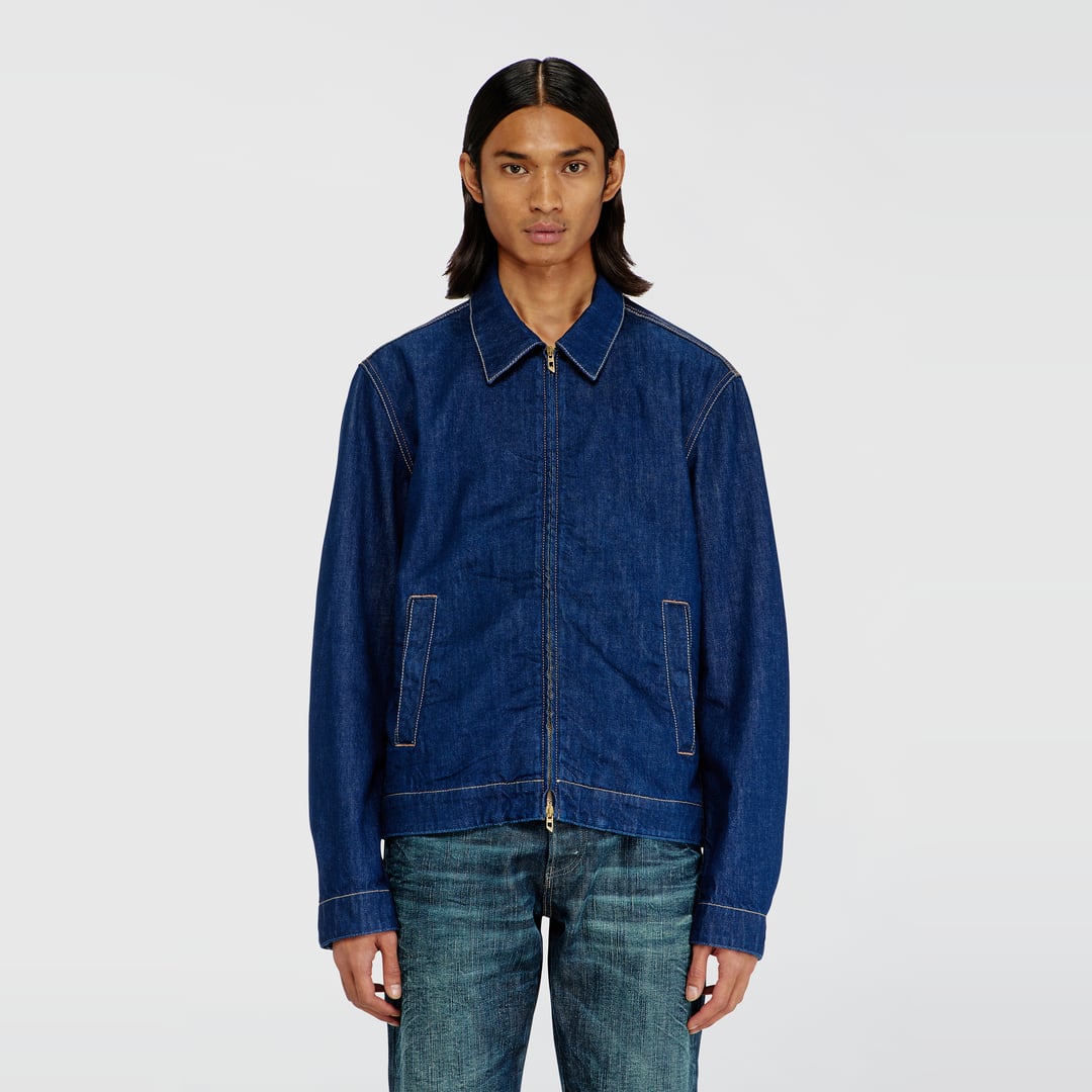 Diesel - Coach jacket in rinse denim - Denim Jackets - Man - Blue