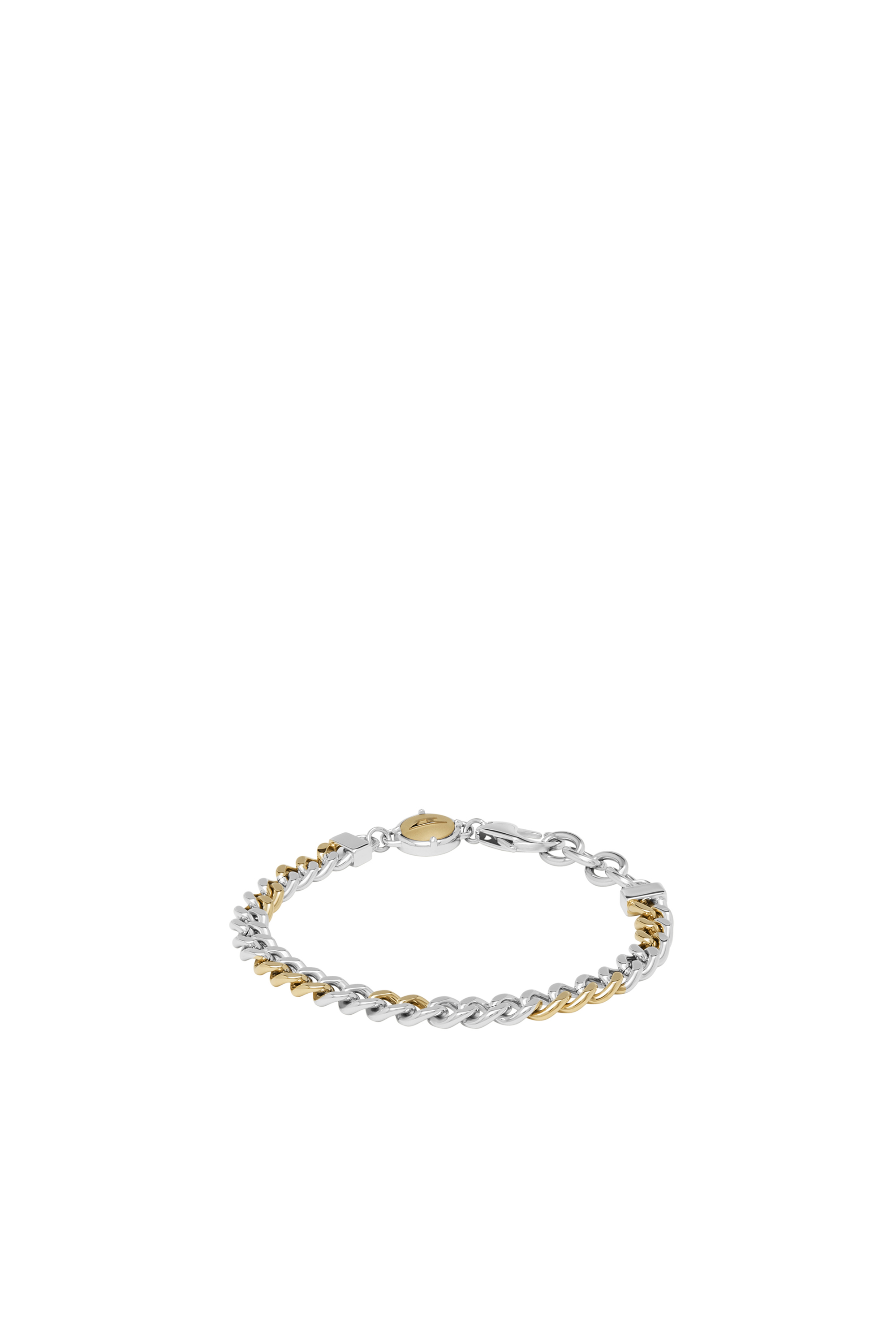Diesel - Two-tone stainless steel chain bracelet - Bracelets - Unisex - Silver