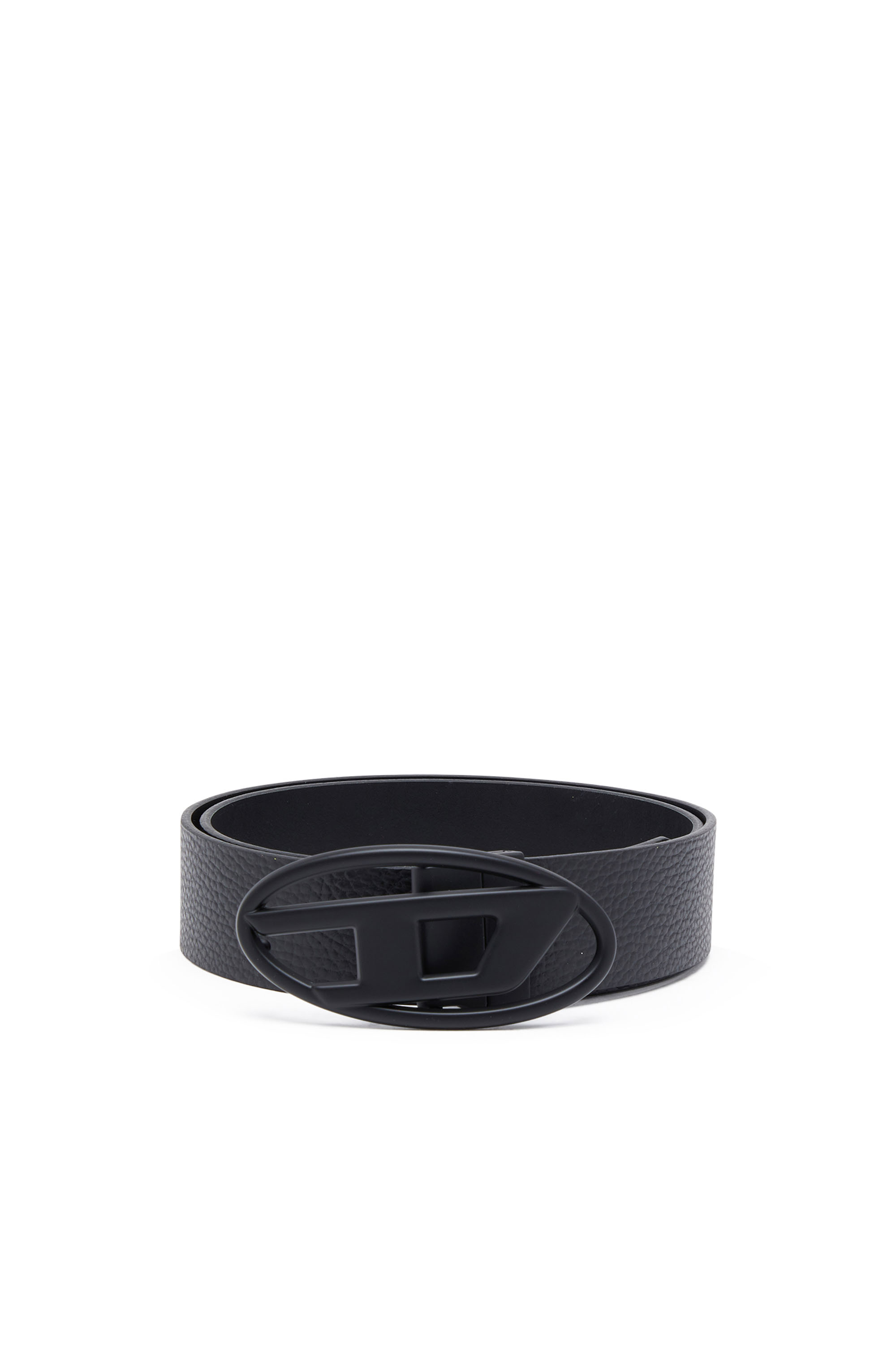Diesel Men's Black - 3.9Cm Reversible Leather Belt - Belts - Man Size 80