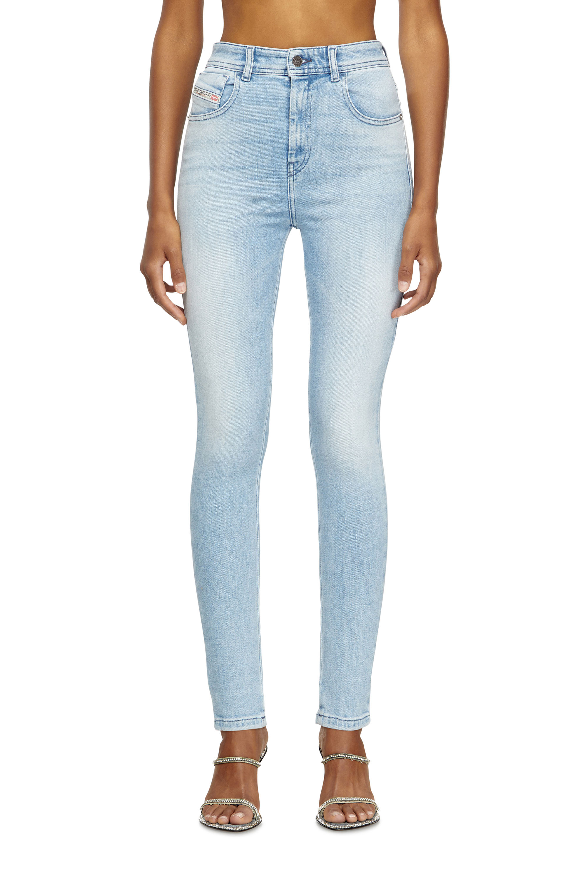 Diesel - Woman's Skinny Jeans 1984 Slandy-High 09M05, Light Blue - 1
