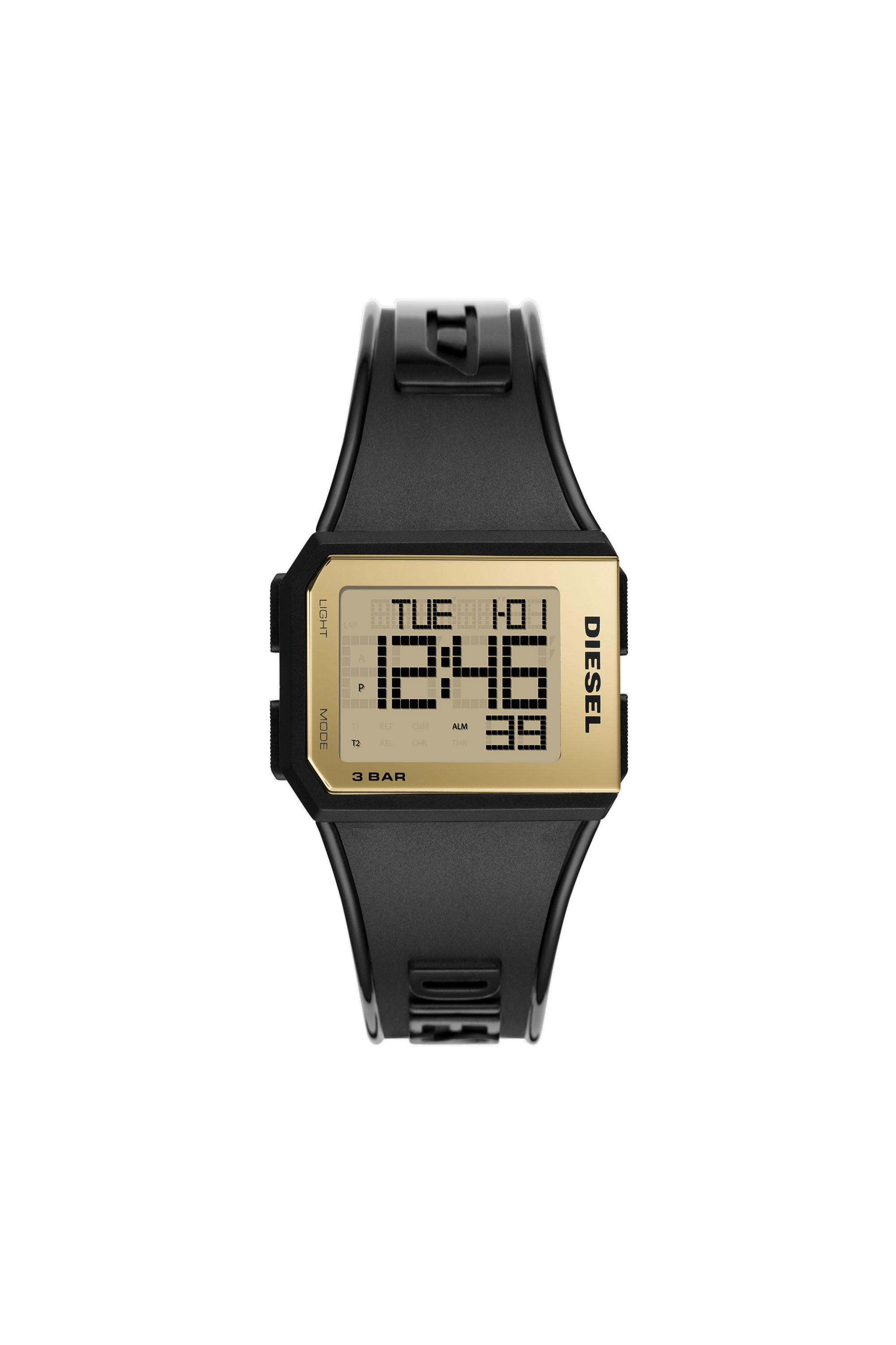 Diesel - Chopped digital balck-gold watch - Timeframes - Unisex - Black